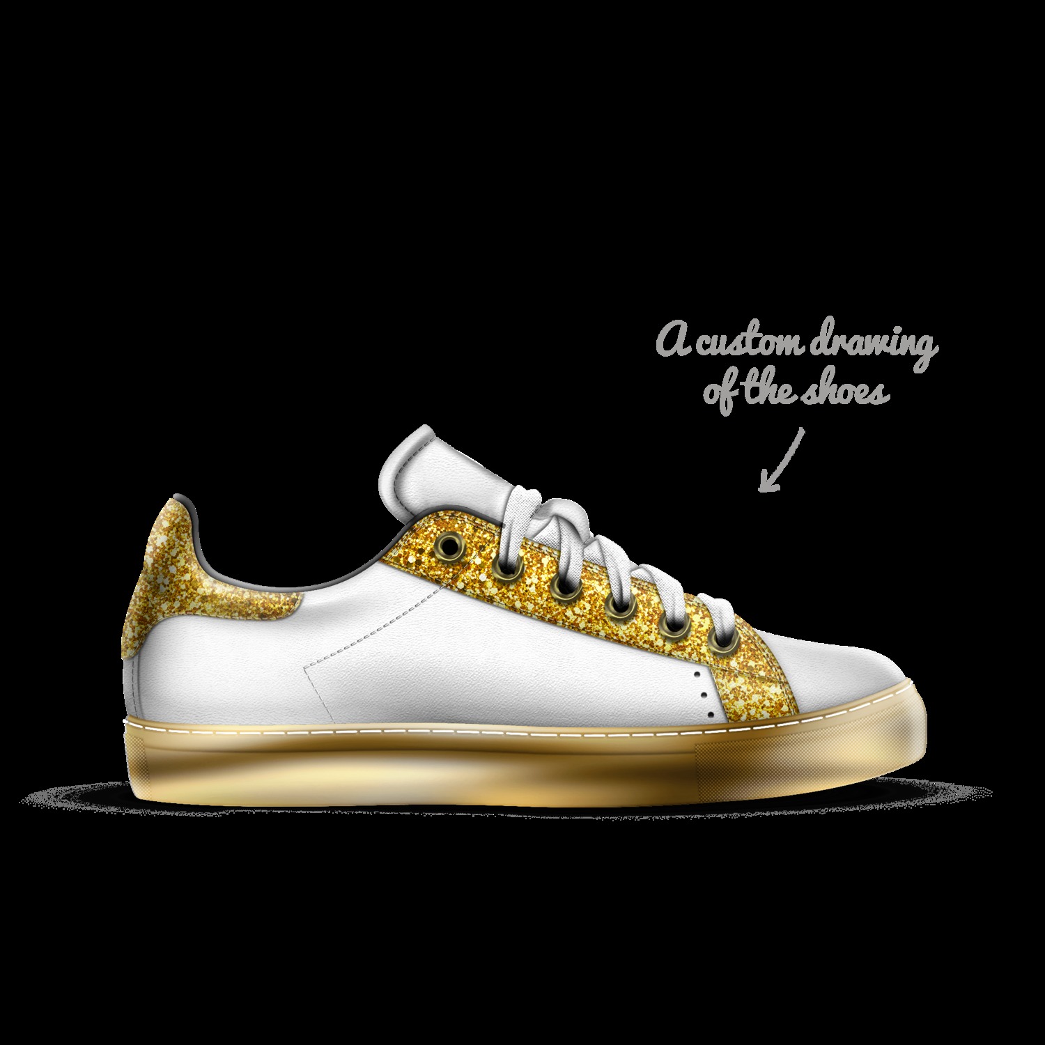 Glitter discount custom shoes
