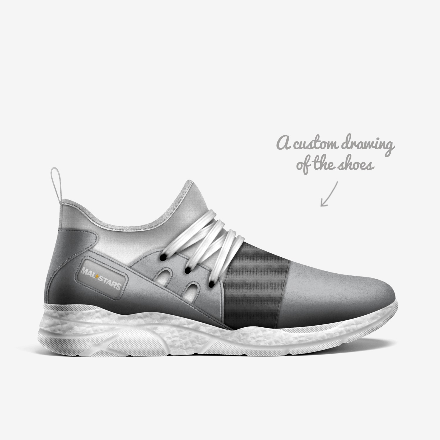 Mal-Star (RunX) custom made in Italy shoes by Jamal Mccoy | Sketch view