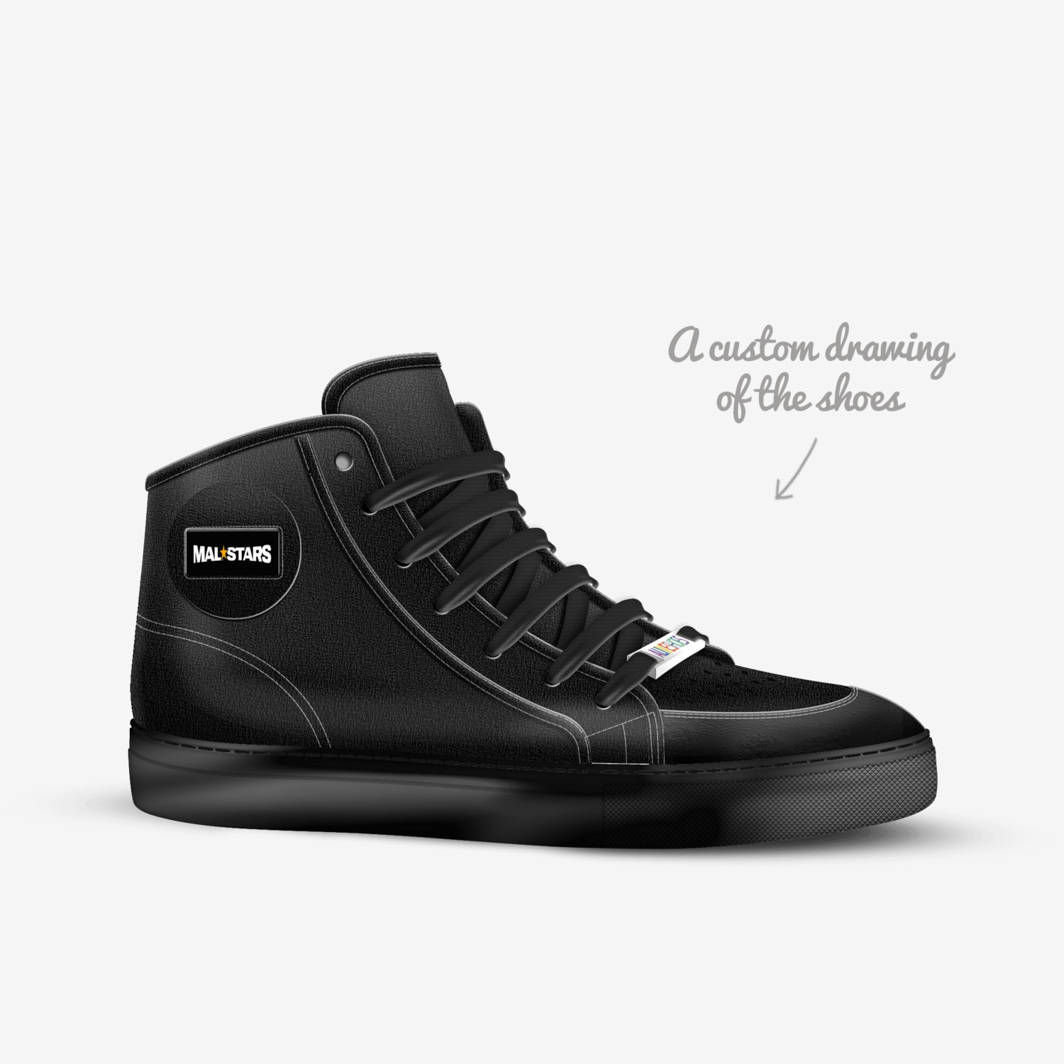 Mal-Star ICE custom made in Italy shoes by Jamal Mccoy | Sketch view