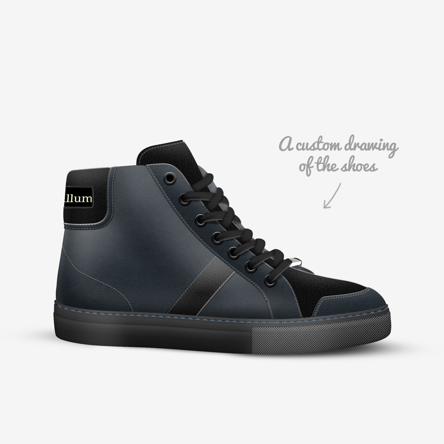 killum custom made in Italy shoes by Thomas Coombes | Sketch view