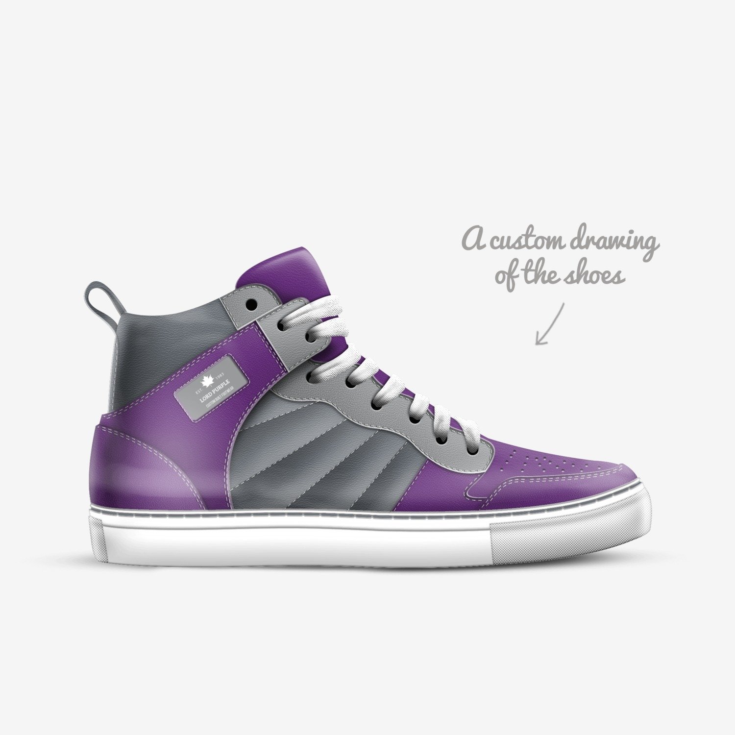LORD PURPLE custom made in Italy shoes by Raphael Goins | Sketch view