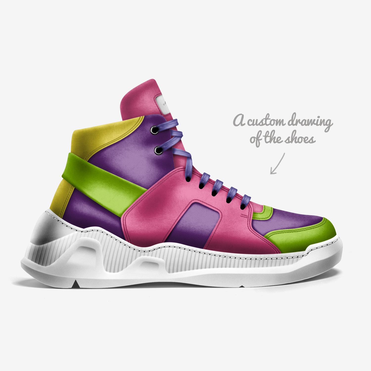 Michelangelo’s  custom made in Italy shoes by Jaymie Hunter | Sketch view