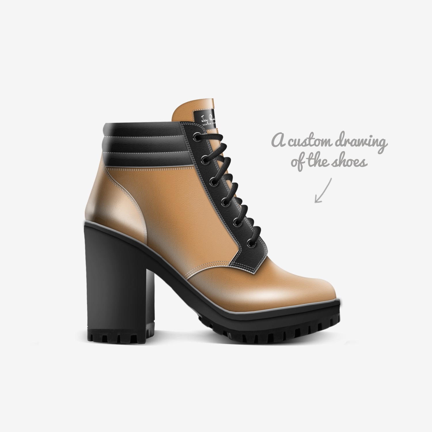 Jay Razby  custom made in Italy shoes by Jay Rock | Sketch view