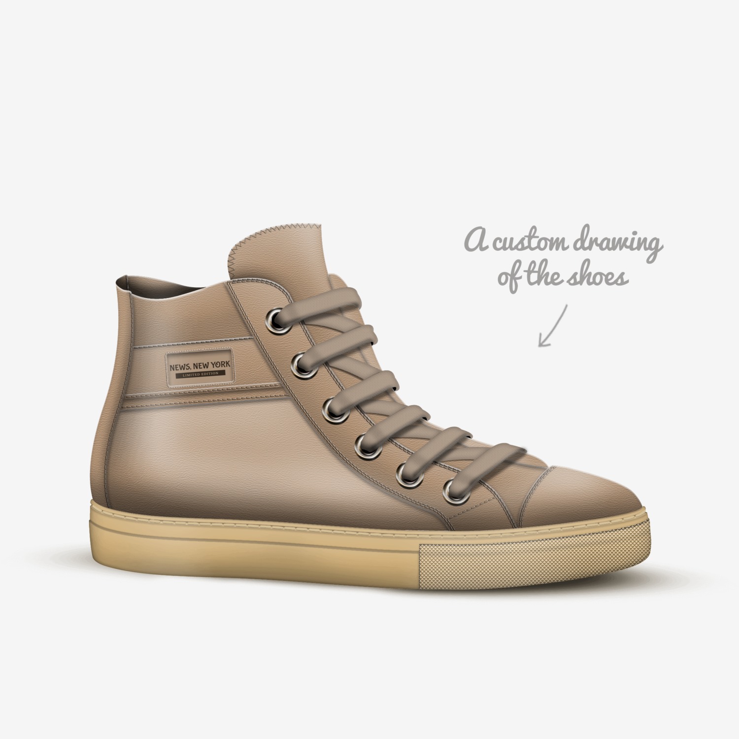 NEWS custom made in Italy shoes by Leon Newman | Sketch view