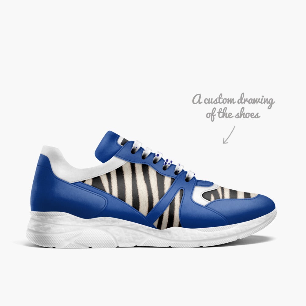 Blue Zebras limited edition shoe Blue Zebras artisan made in Italy shoes by Brian Washington