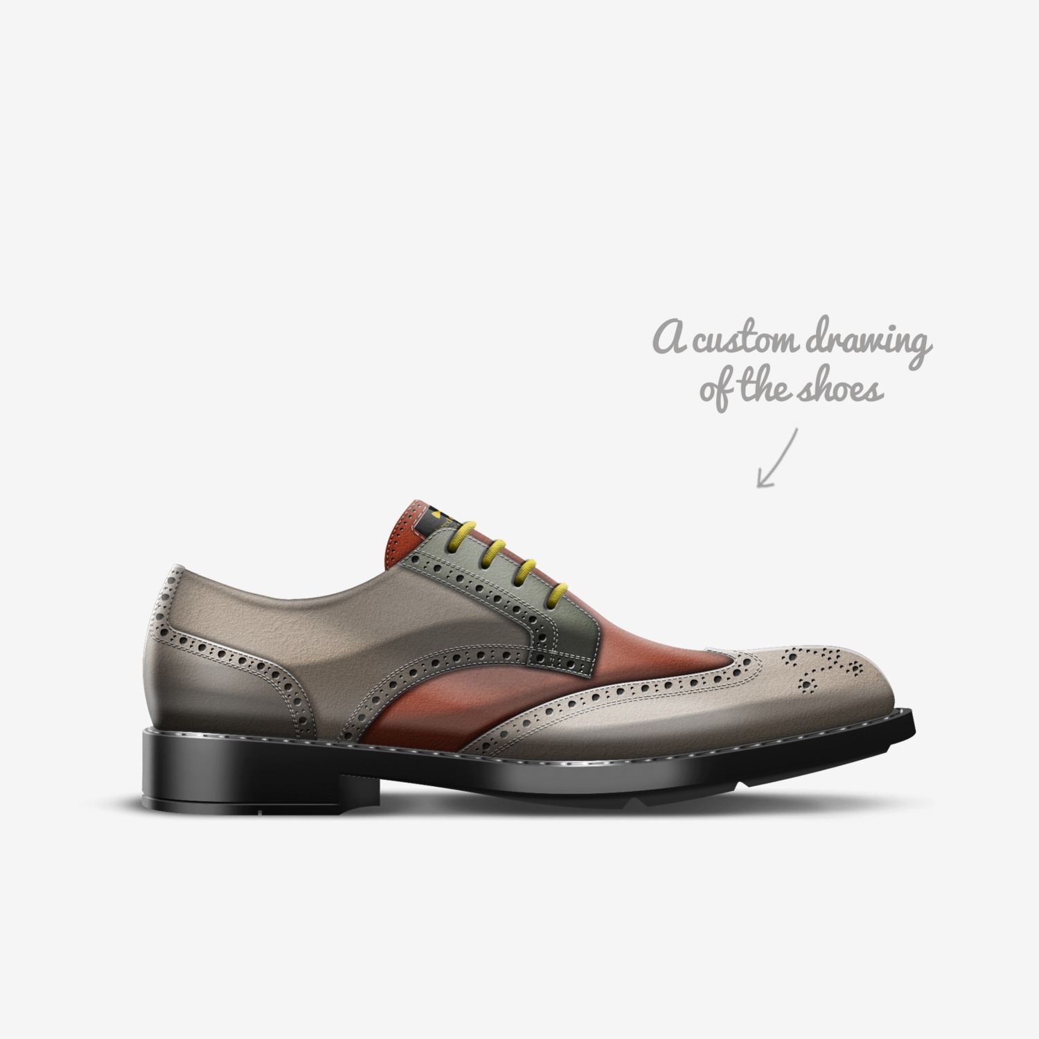 JBC II custom made in Italy shoes by The Robert Blount Collection | Sketch view