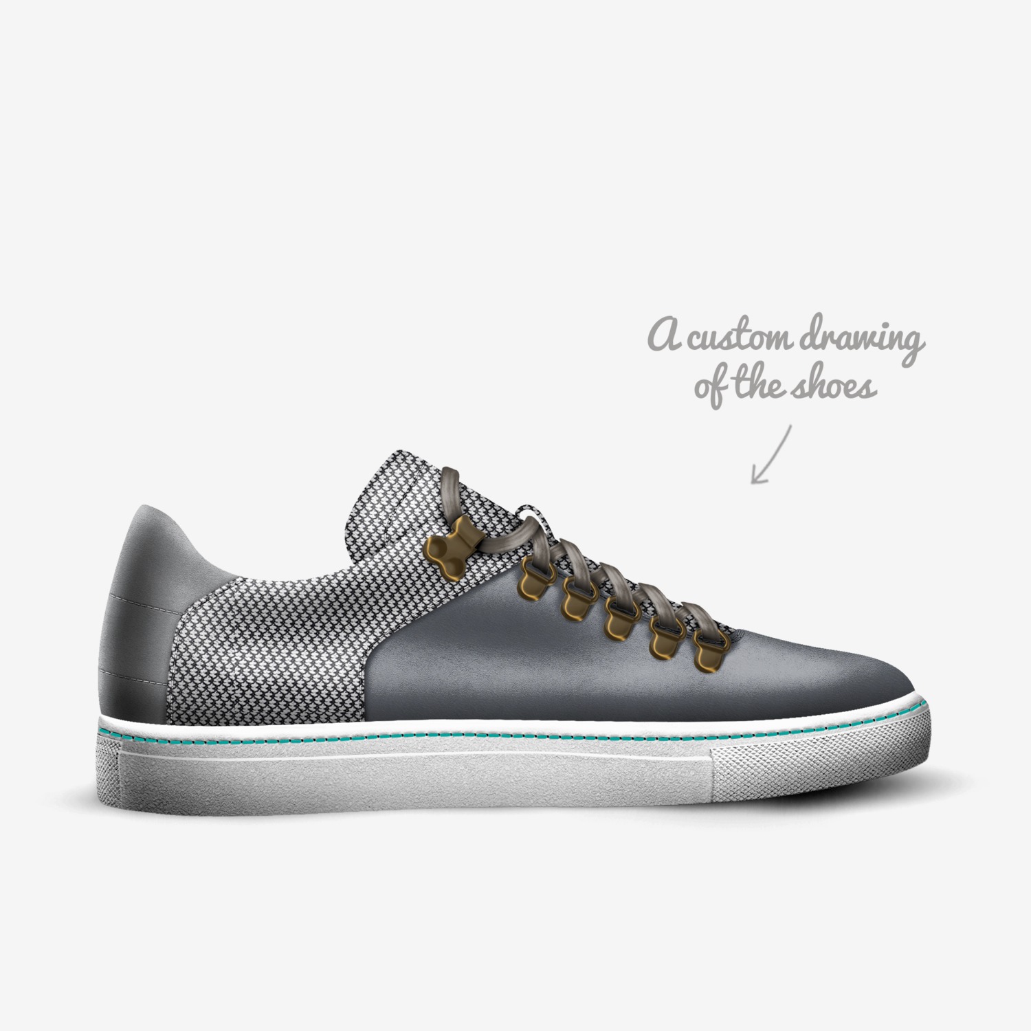 DoM n8 custom made in Italy shoes by Oscar Raphael | Sketch view