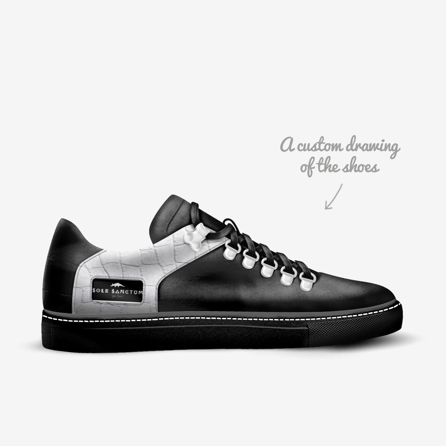 Sinner custom made in Italy shoes by Sole Sanctum | Sketch view