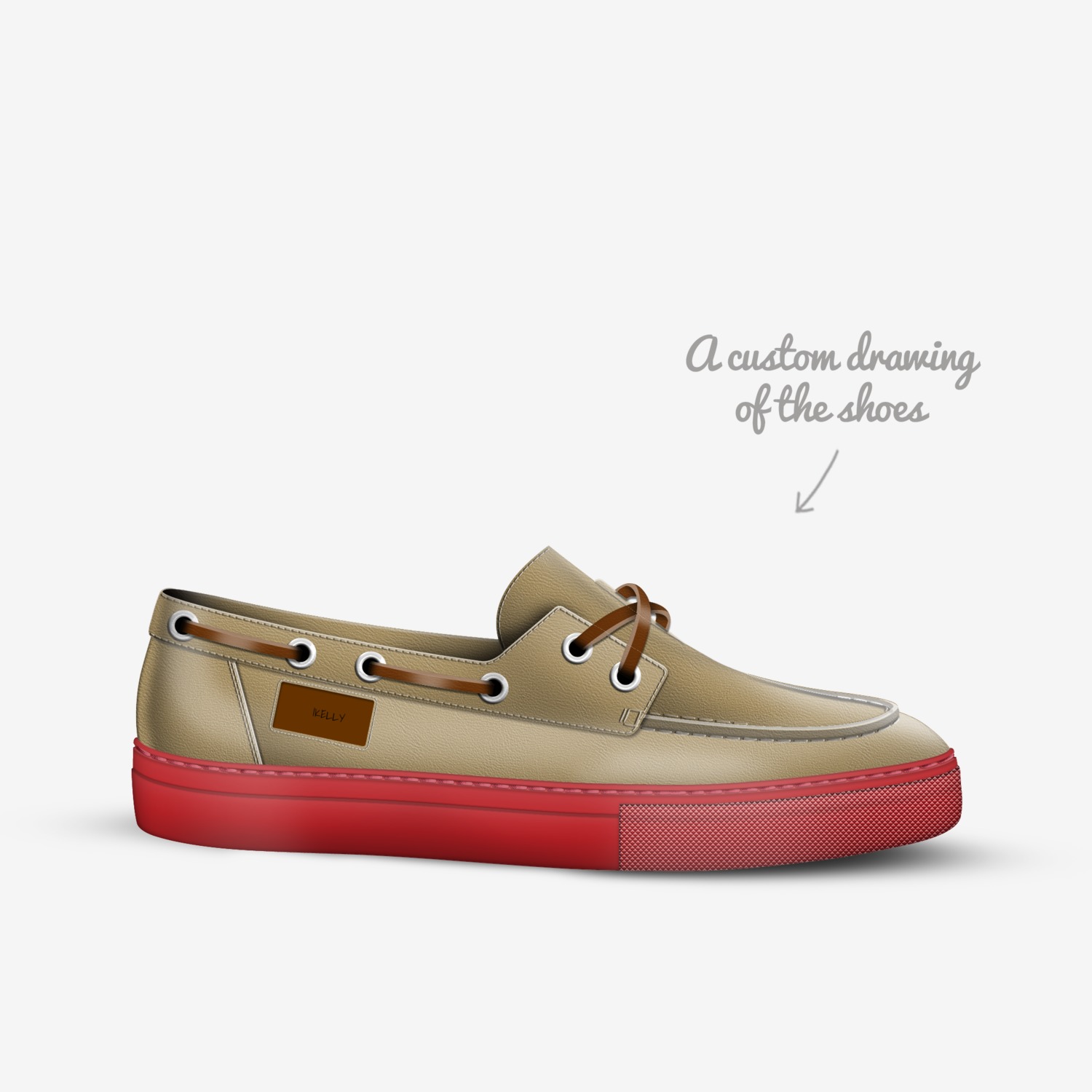 Ikelly custom made in Italy shoes by Kellyann Pierre | Sketch view