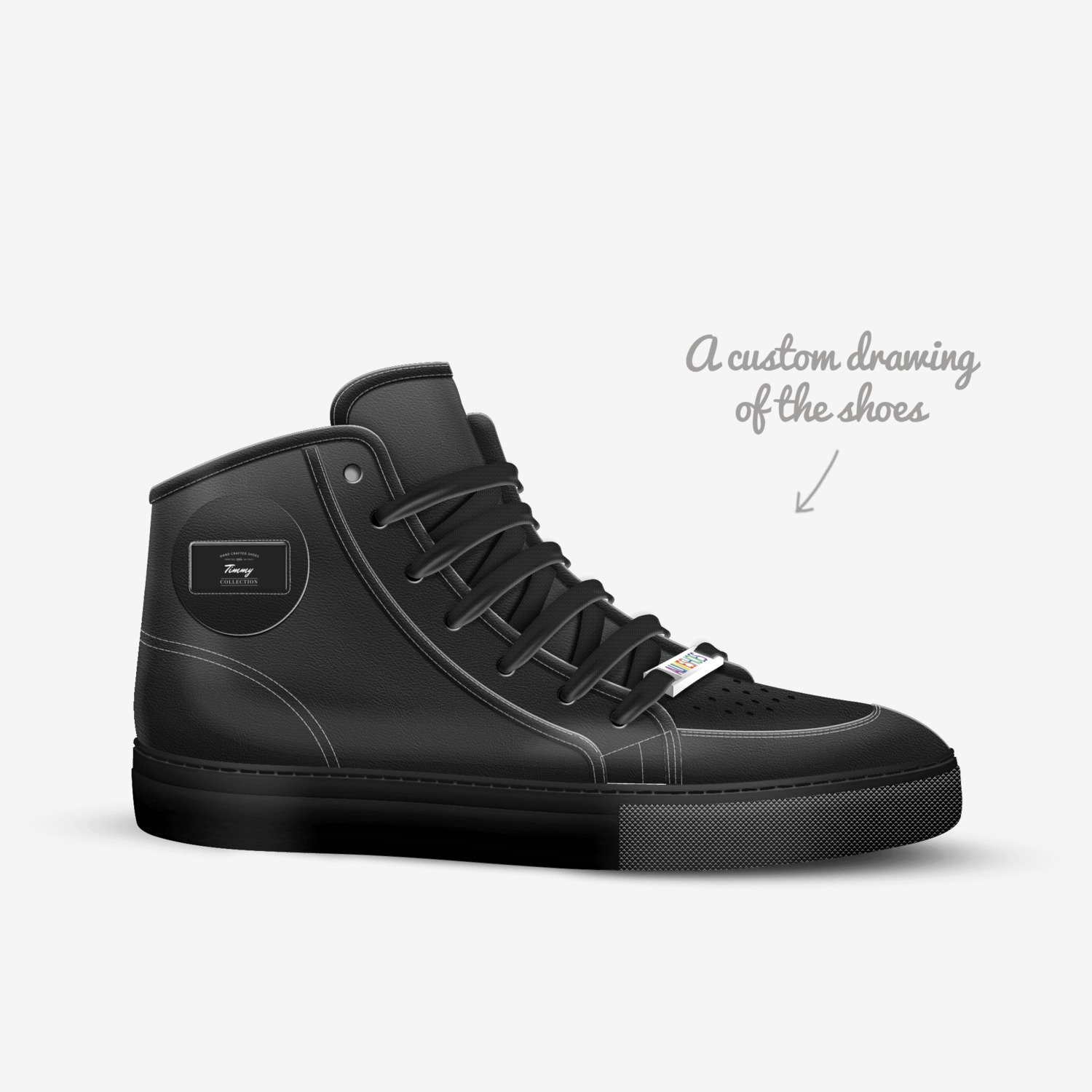 Timmy custom made in Italy shoes by Timothy Okorosobo | Sketch view