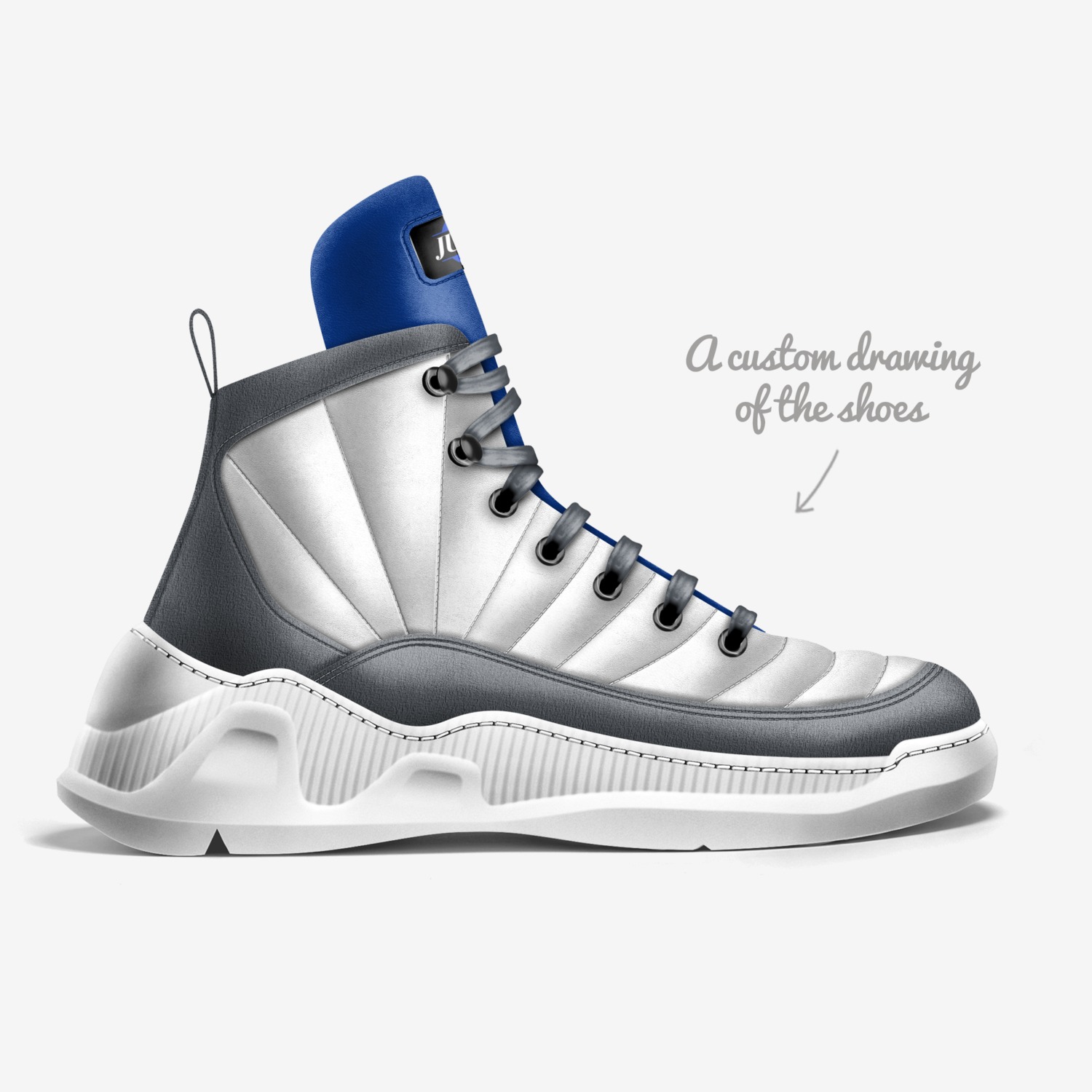 T.M.C. JUMPS custom made in Italy shoes by Terry Collins | Sketch view