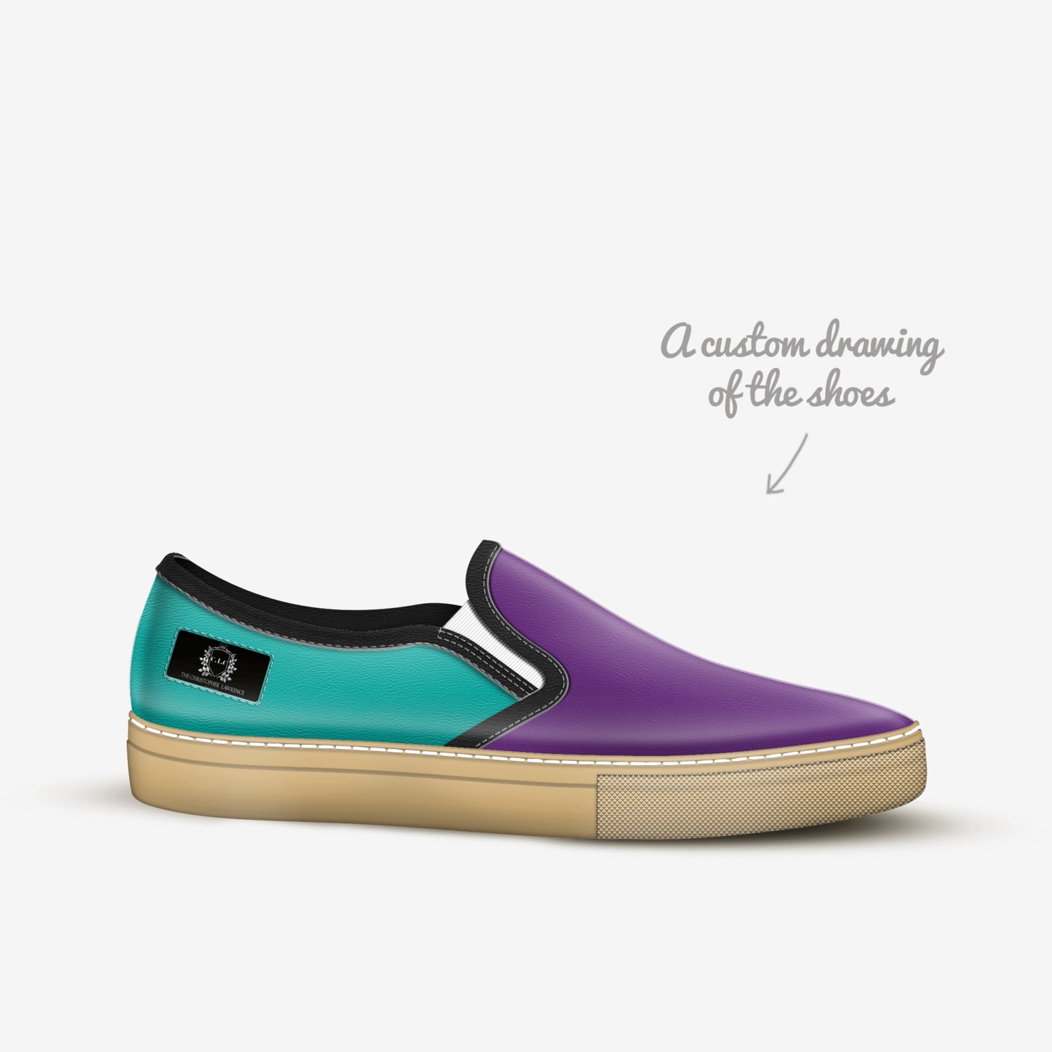 SANKOFA custom made in Italy shoes by Christopher Lawrence | Sketch view