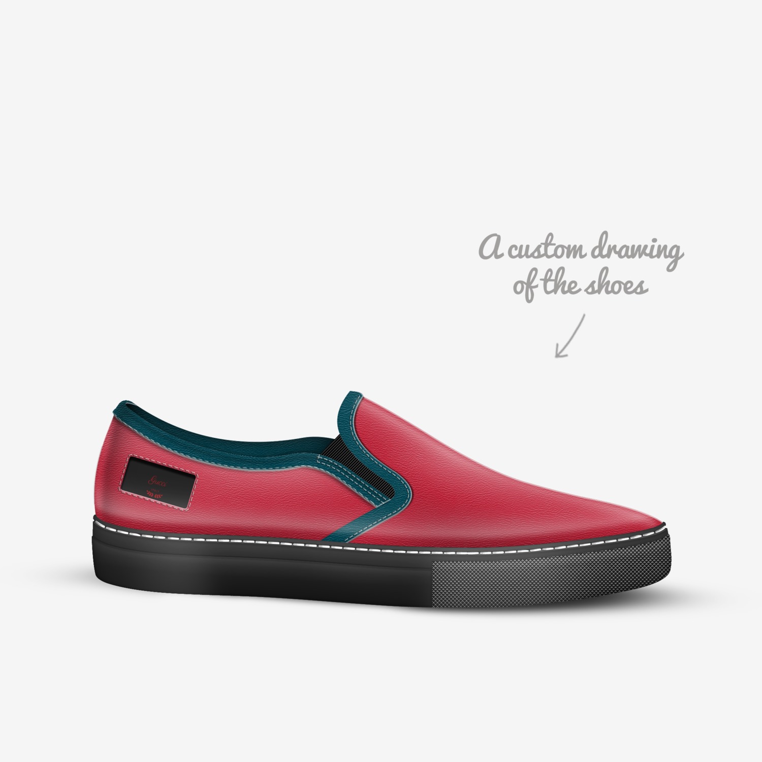 Where is molly custom made in Italy shoes by Loopboy Millz | Sketch view