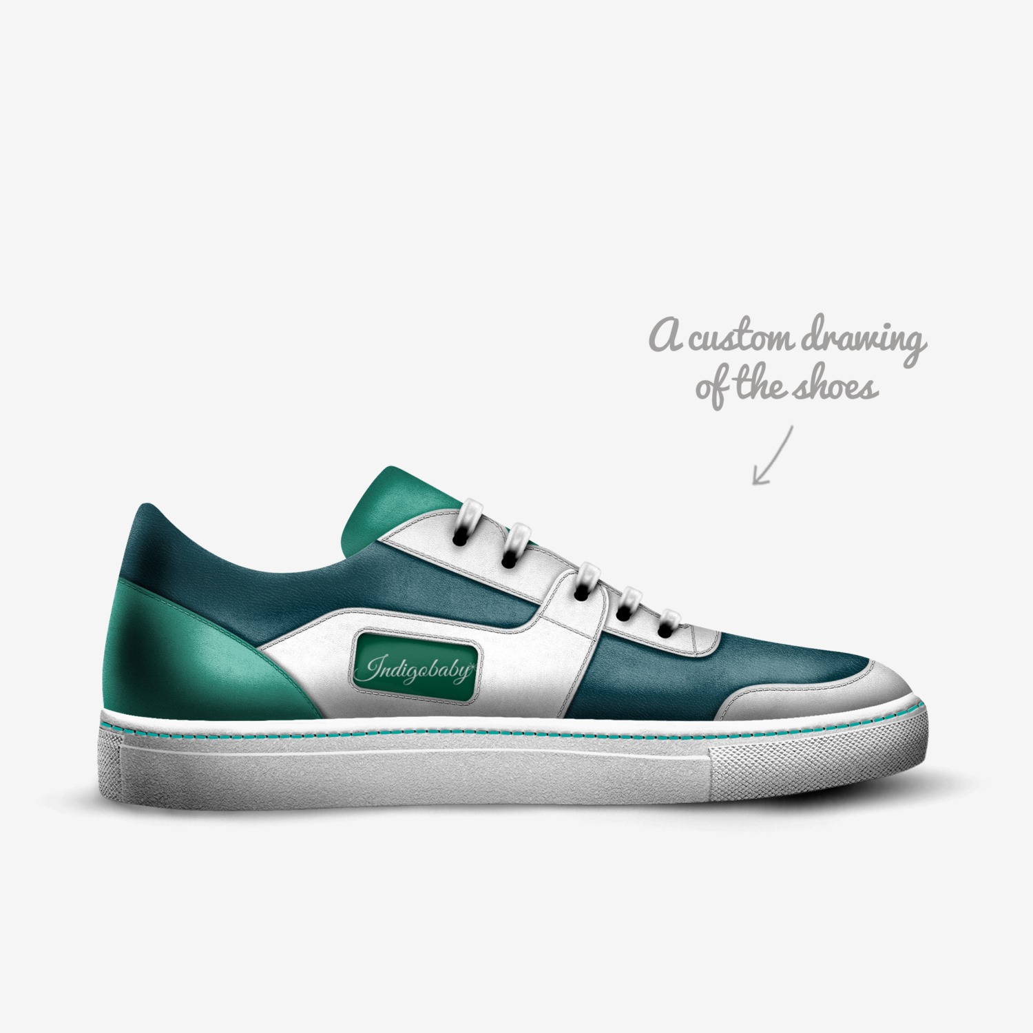 Indigobaby 1's custom made in Italy shoes by Amaree Love | Sketch view