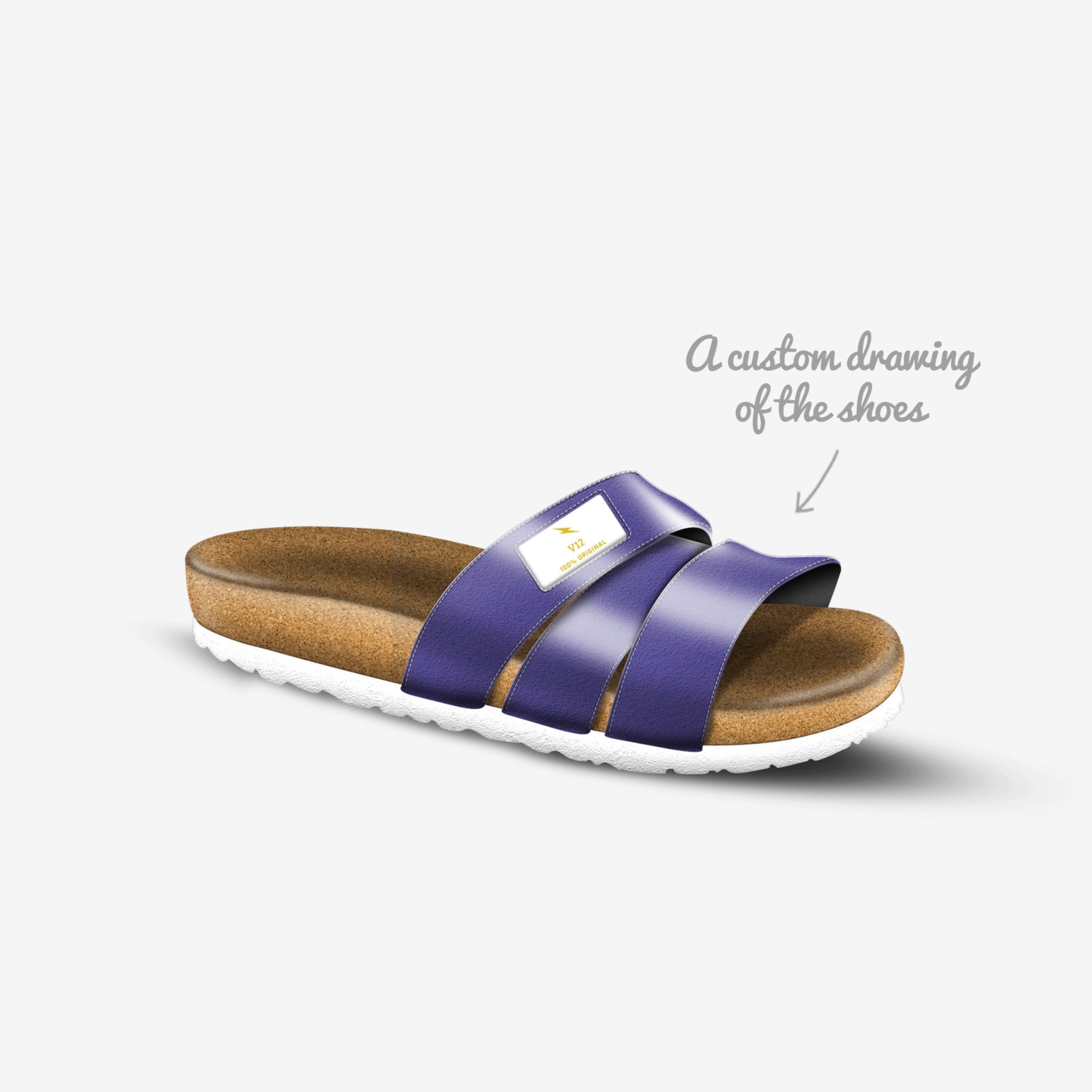 V12 custom made in Italy shoes by Craig Louis | Sketch view