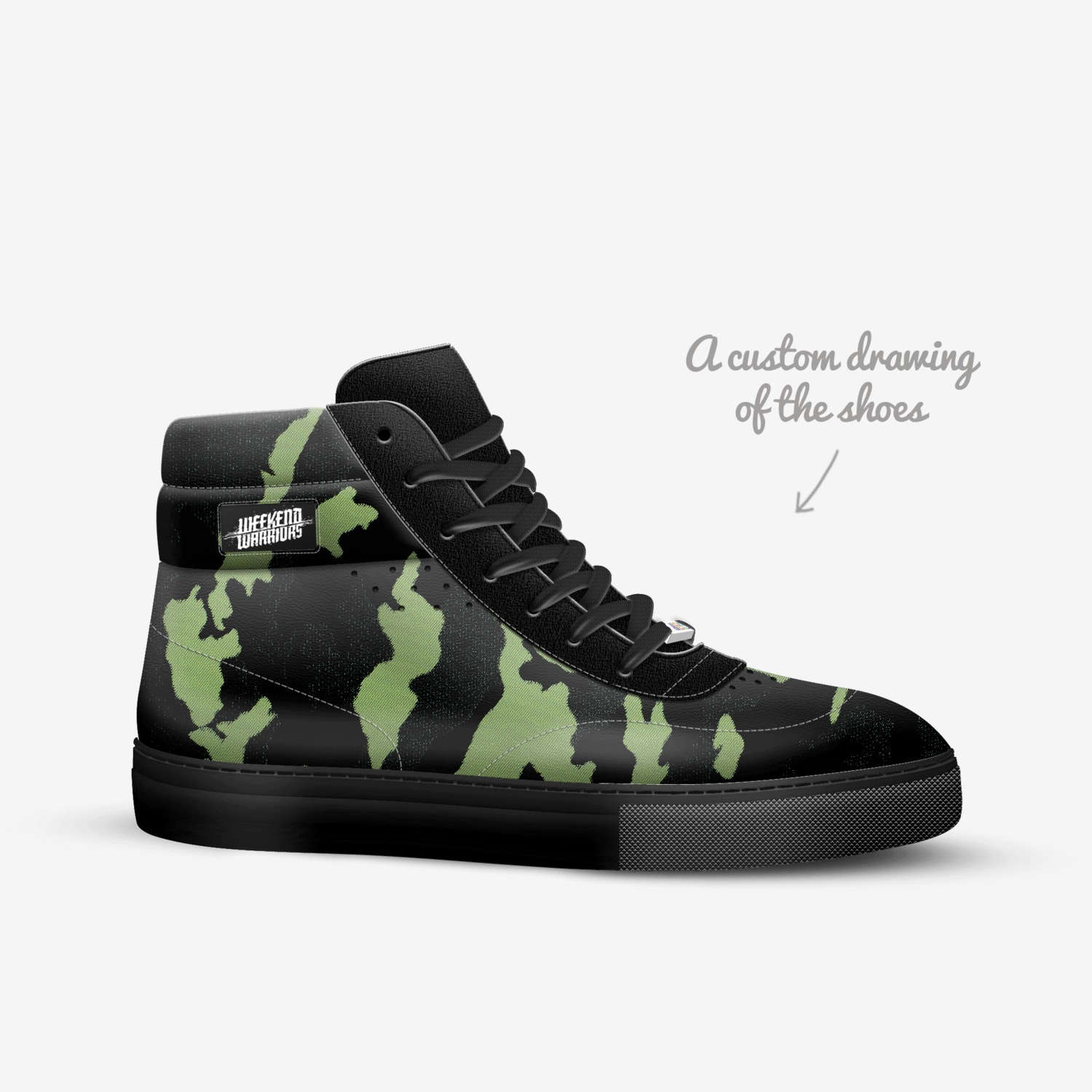Weekend Warriors  custom made in Italy shoes by Ml Harris Kixon Kixoff | Sketch view
