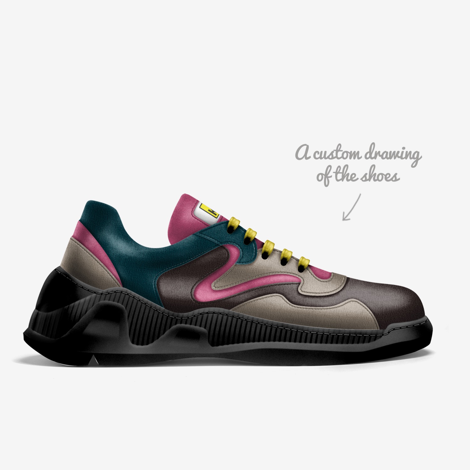 Kiké custom made in Italy shoes by K10sign | Sketch view