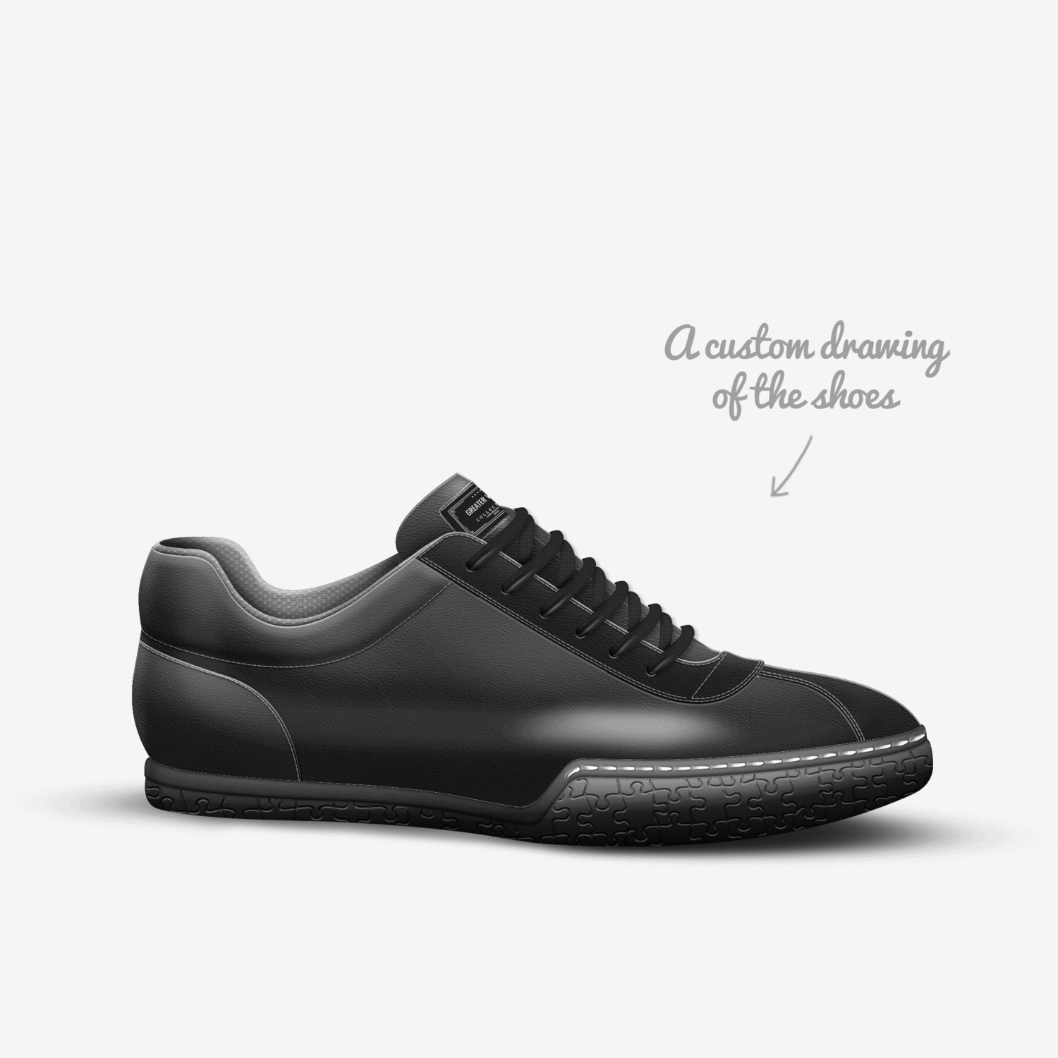 Greater Wear Collection custom made in Italy shoes by Richard Sams | Sketch view