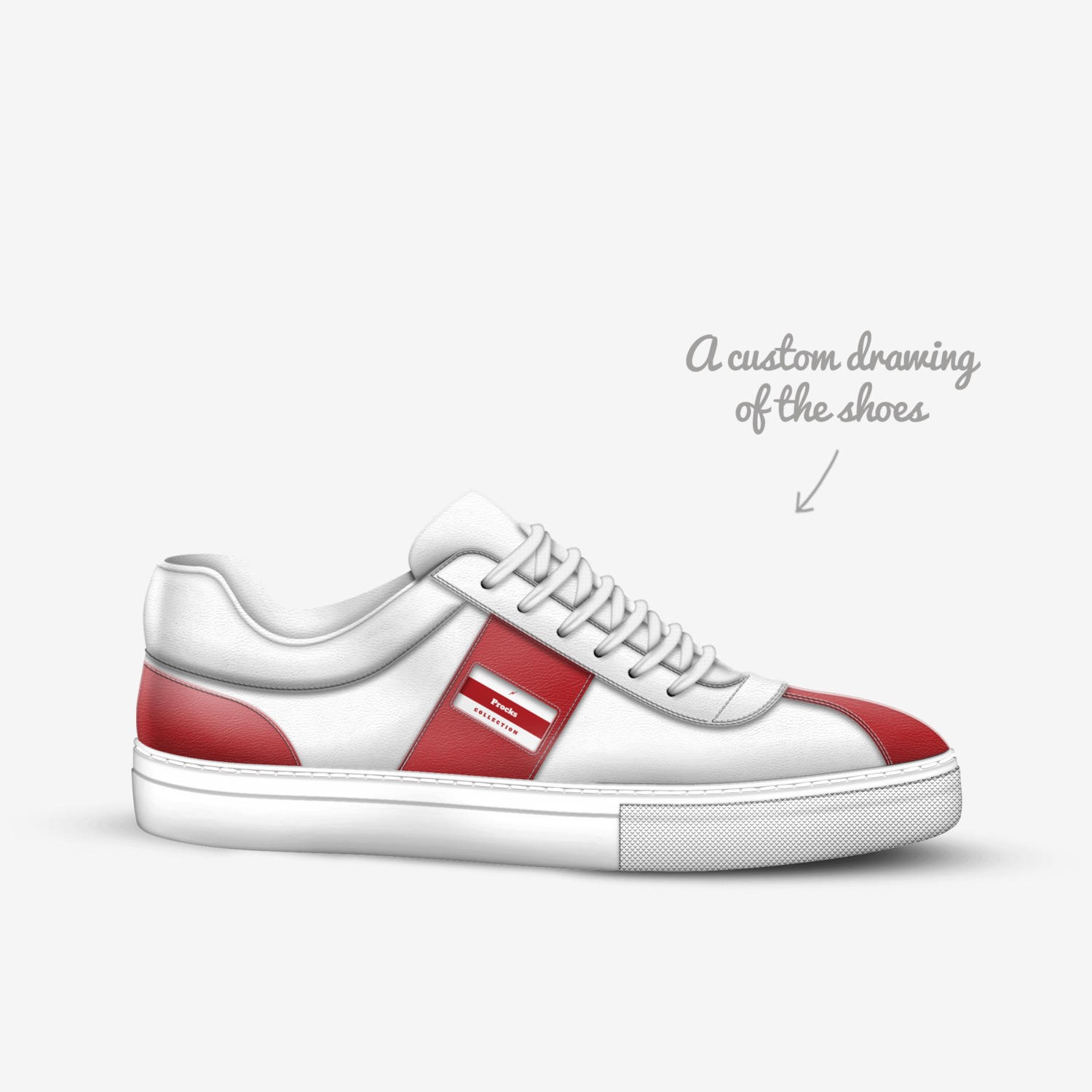 Procks custom made in Italy shoes by Rock Solomon | Sketch view