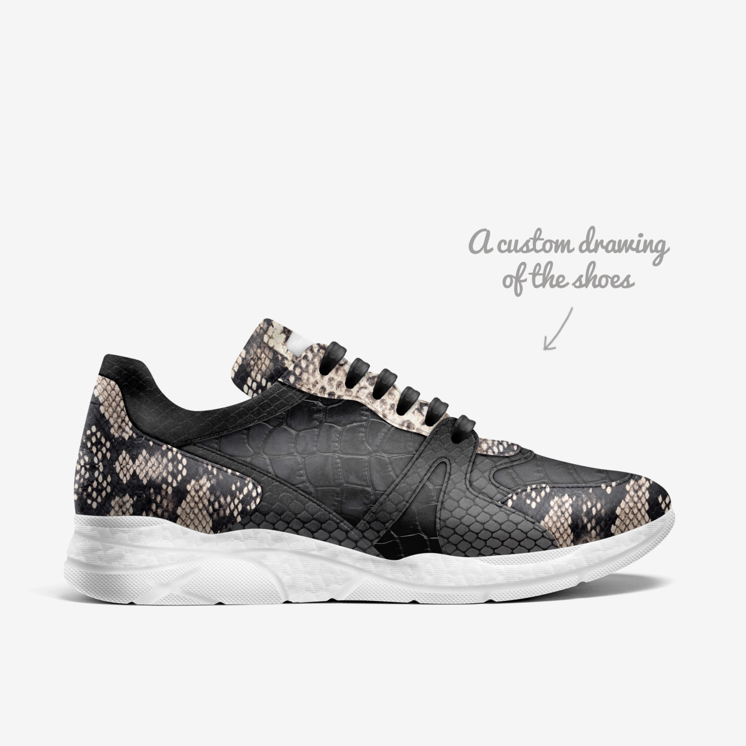 rc13runner custom made in Italy shoes by Rafael Castro | Sketch view