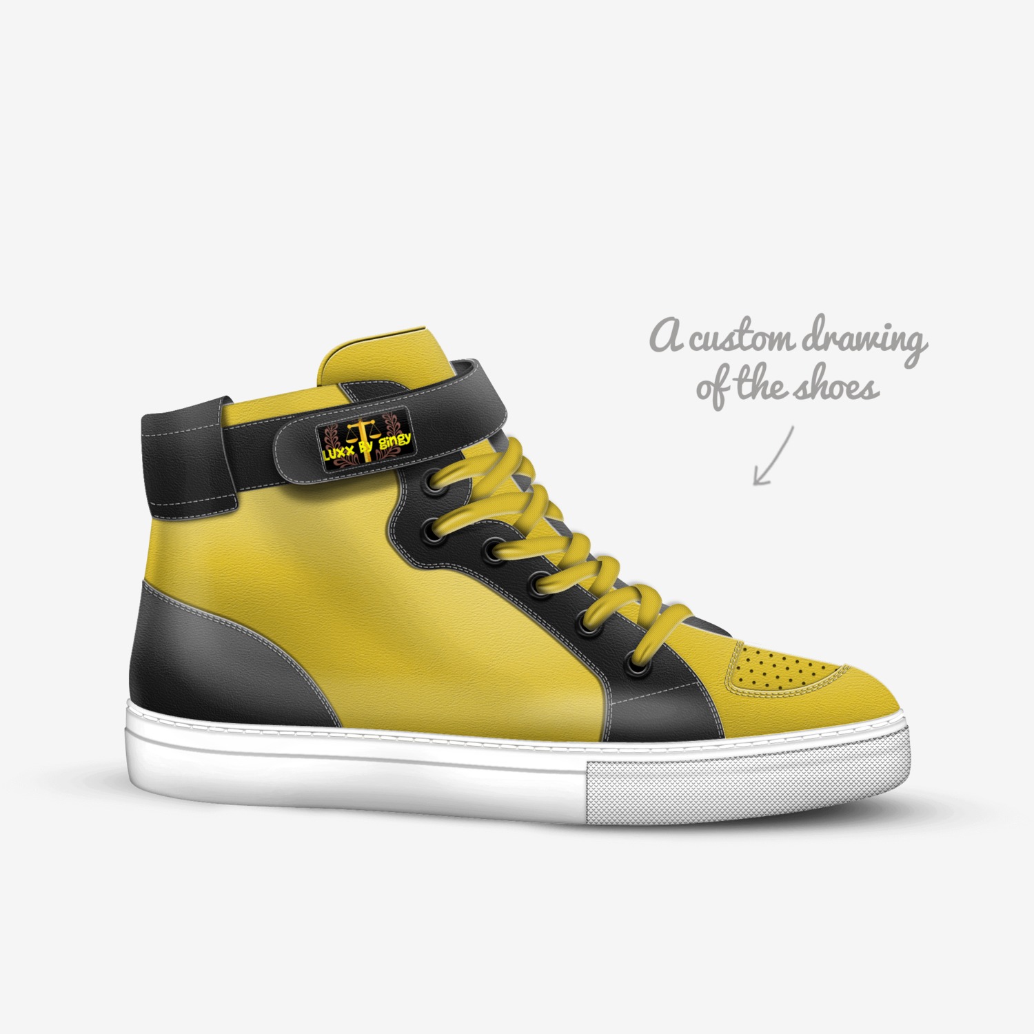 LUXXS custom made in Italy shoes by Richard Serrano | Sketch view