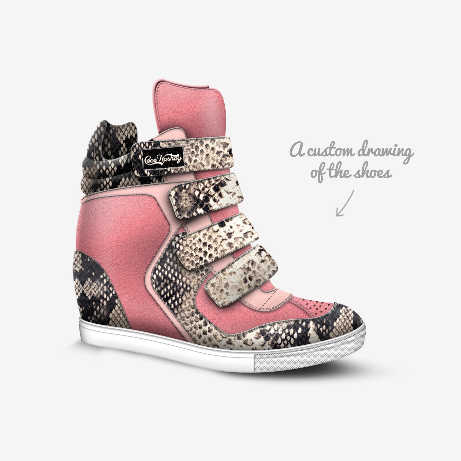 Lemme C-it custom made in Italy shoes by Nakesha Caldwell | Sketch view