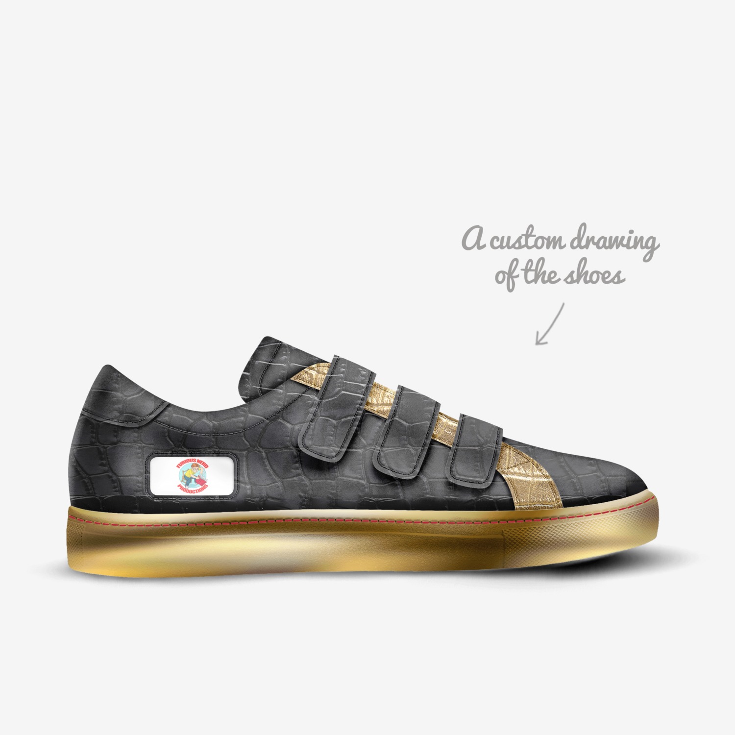 Critical Kicks custom made in Italy shoes by Steve Wollett | Sketch view