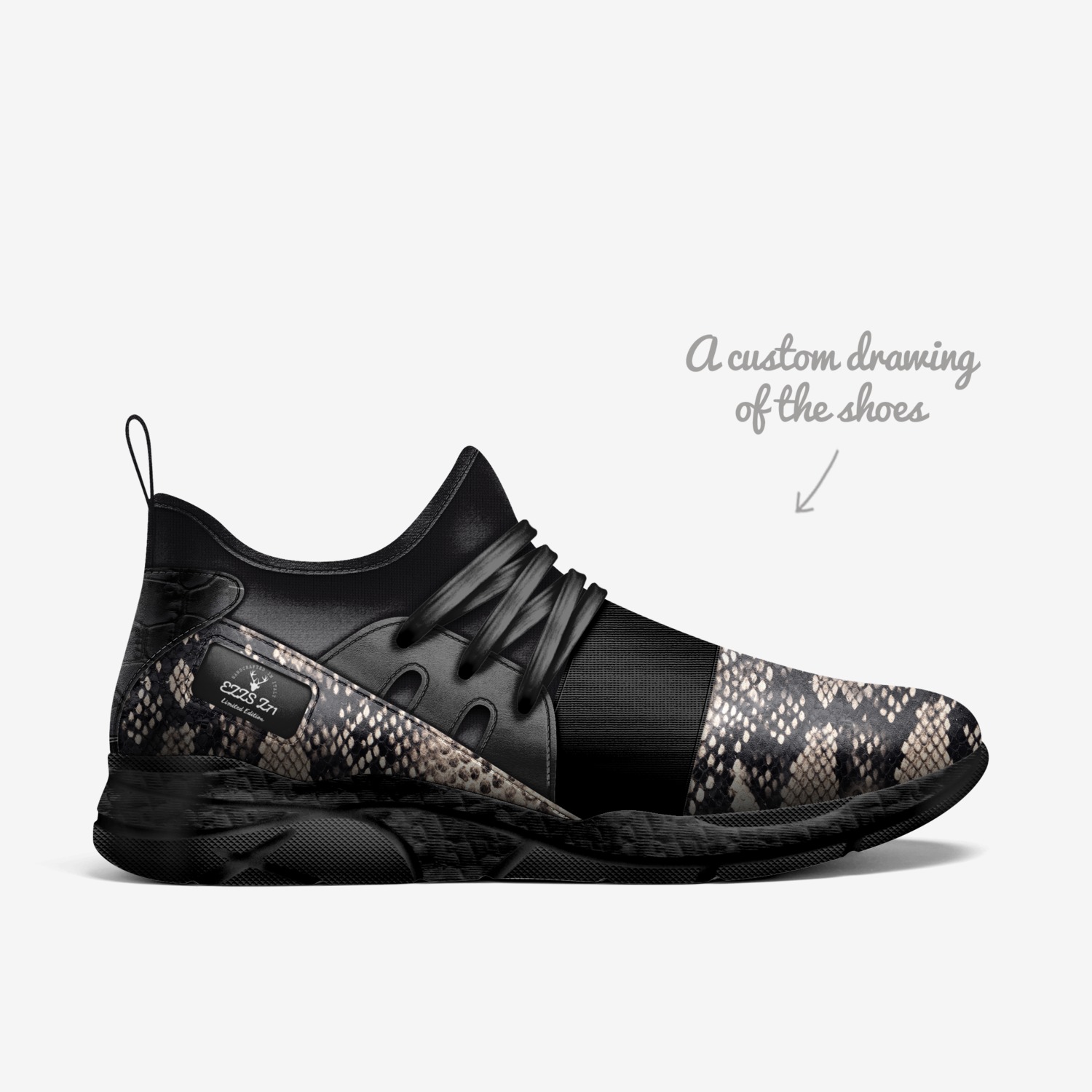 EZZS Z71 custom made in Italy shoes by Ed Hutchins | Sketch view
