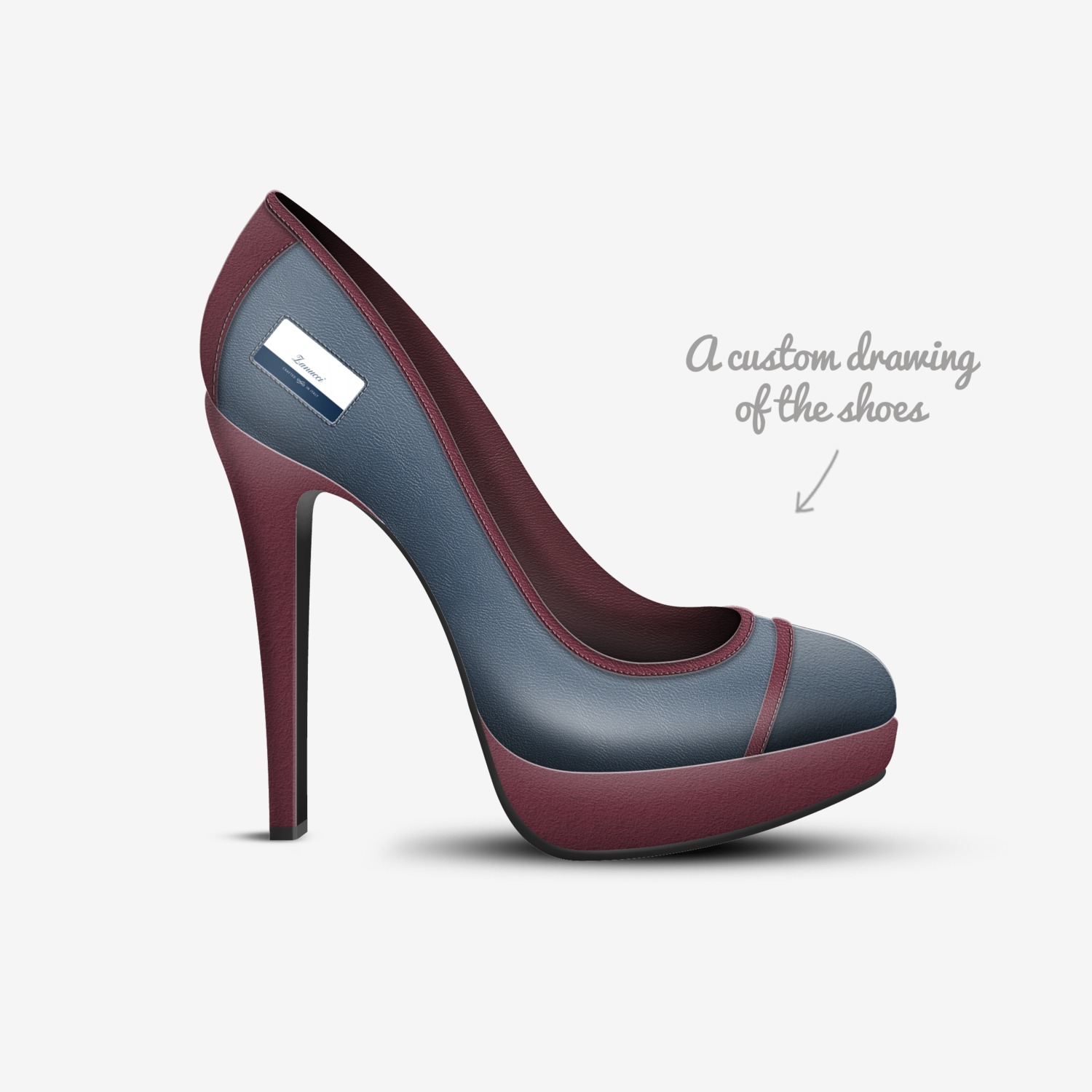 Zanucci  custom made in Italy shoes by Charlie Moss | Sketch view