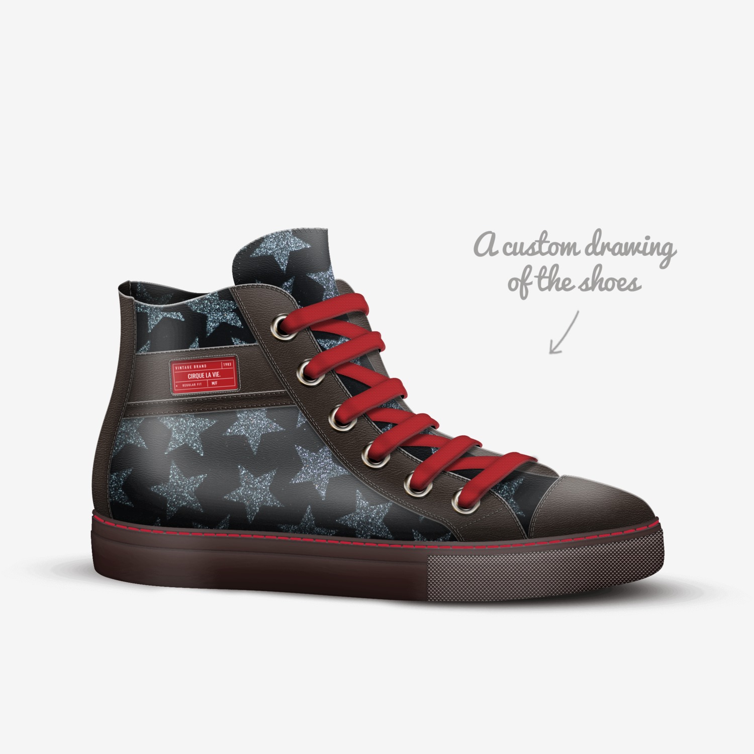 THE BUSKER custom made in Italy shoes by Reyie Delgado | Sketch view