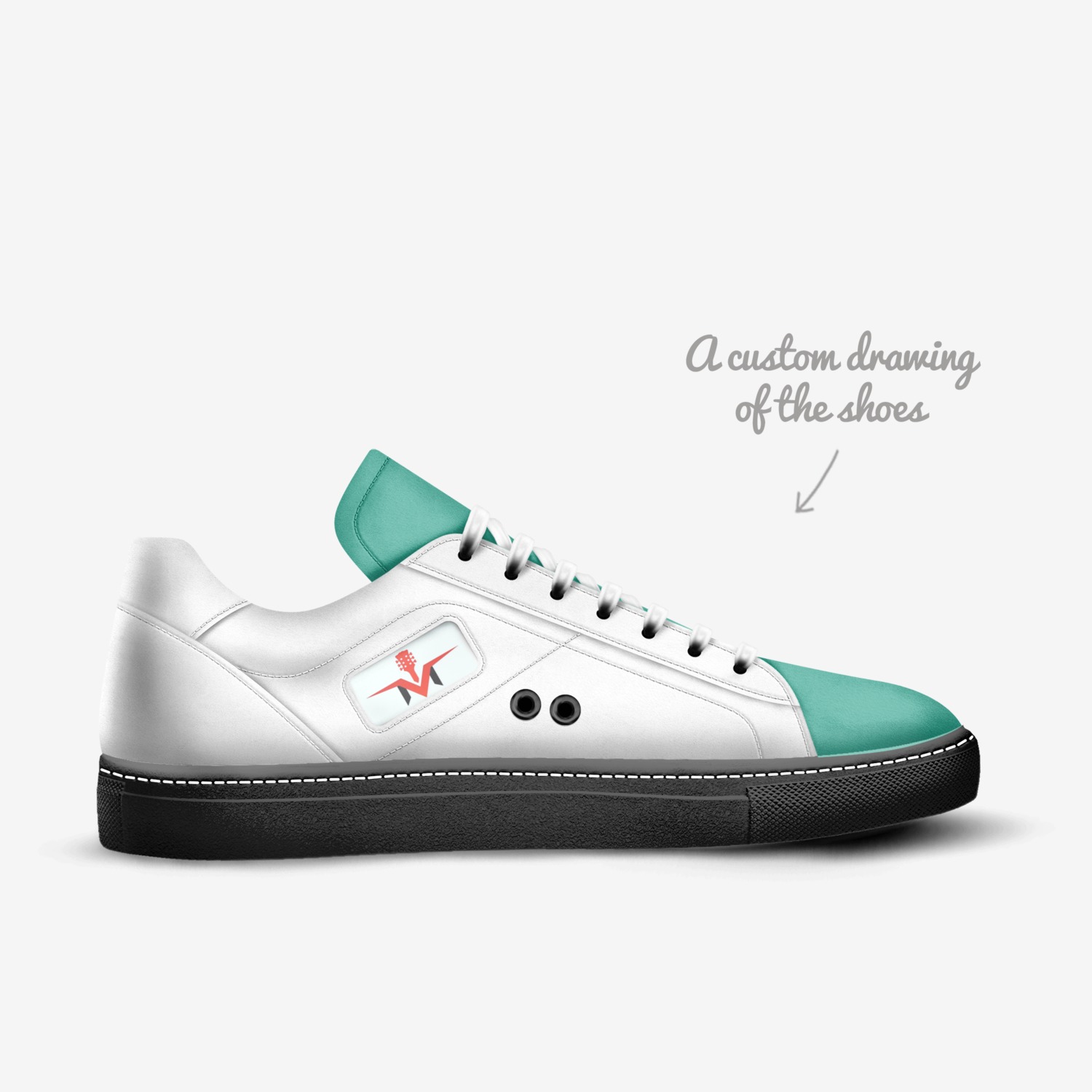 MJM 91 custom made in Italy shoes by Michael Edwards | Sketch view