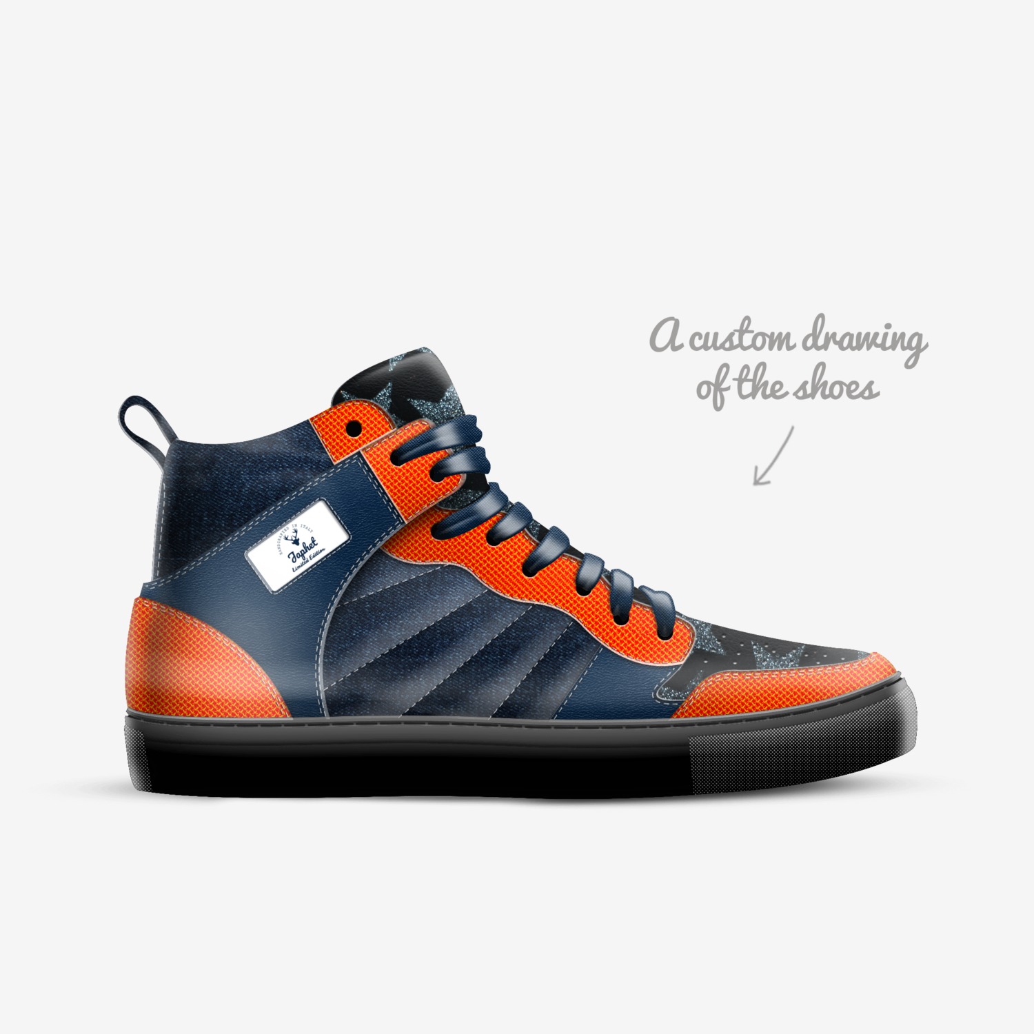 Japhet custom made in Italy shoes by Rosanny Amaro | Sketch view