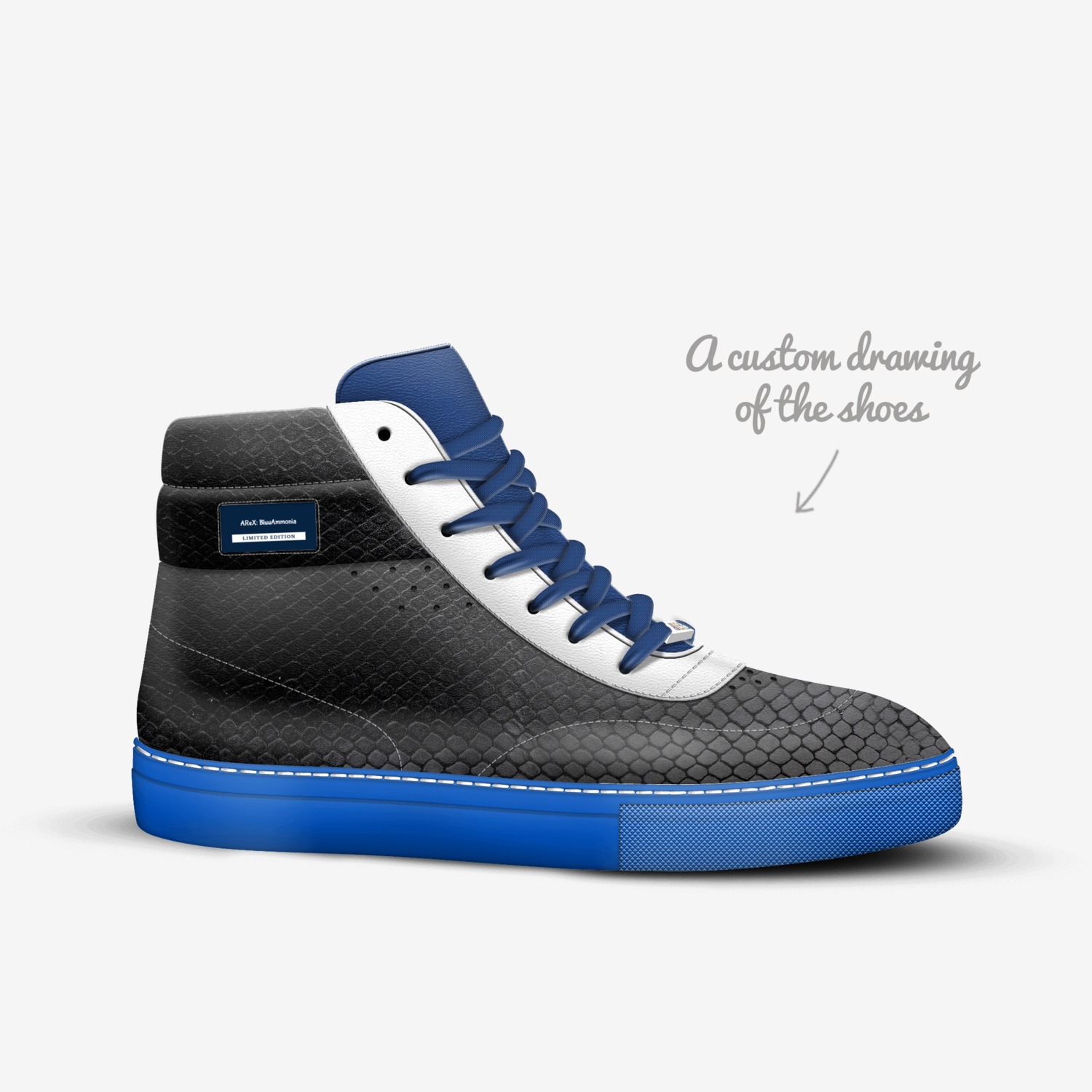 AReX: BluuAmmonia custom made in Italy shoes by Ëűženphõric Êlíxïř | Sketch view