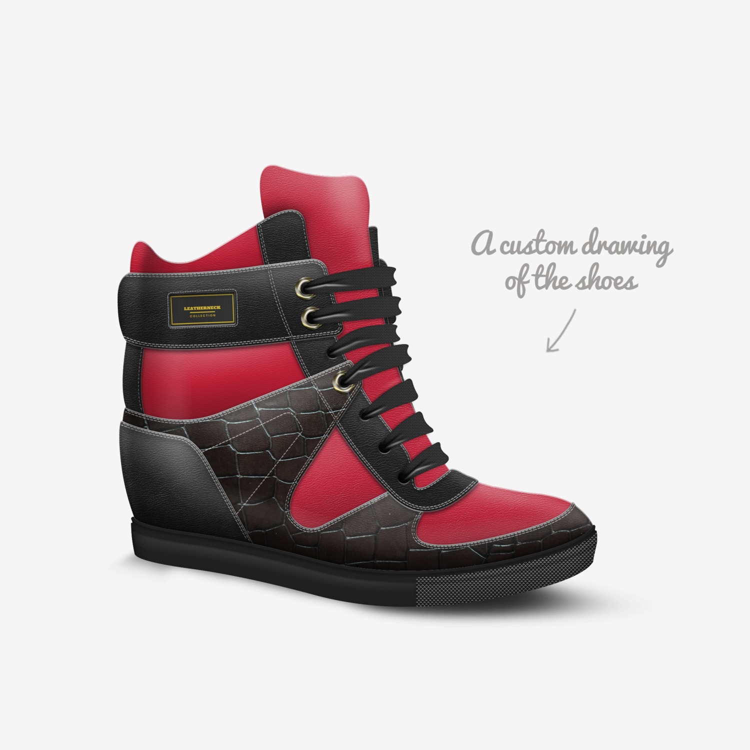 Leatherneck custom made in Italy shoes by Richard Dinnan | Sketch view
