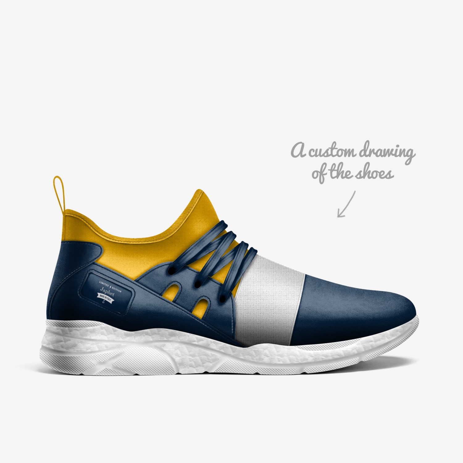 Japhet custom made in Italy shoes by Rosanny Amaro | Sketch view