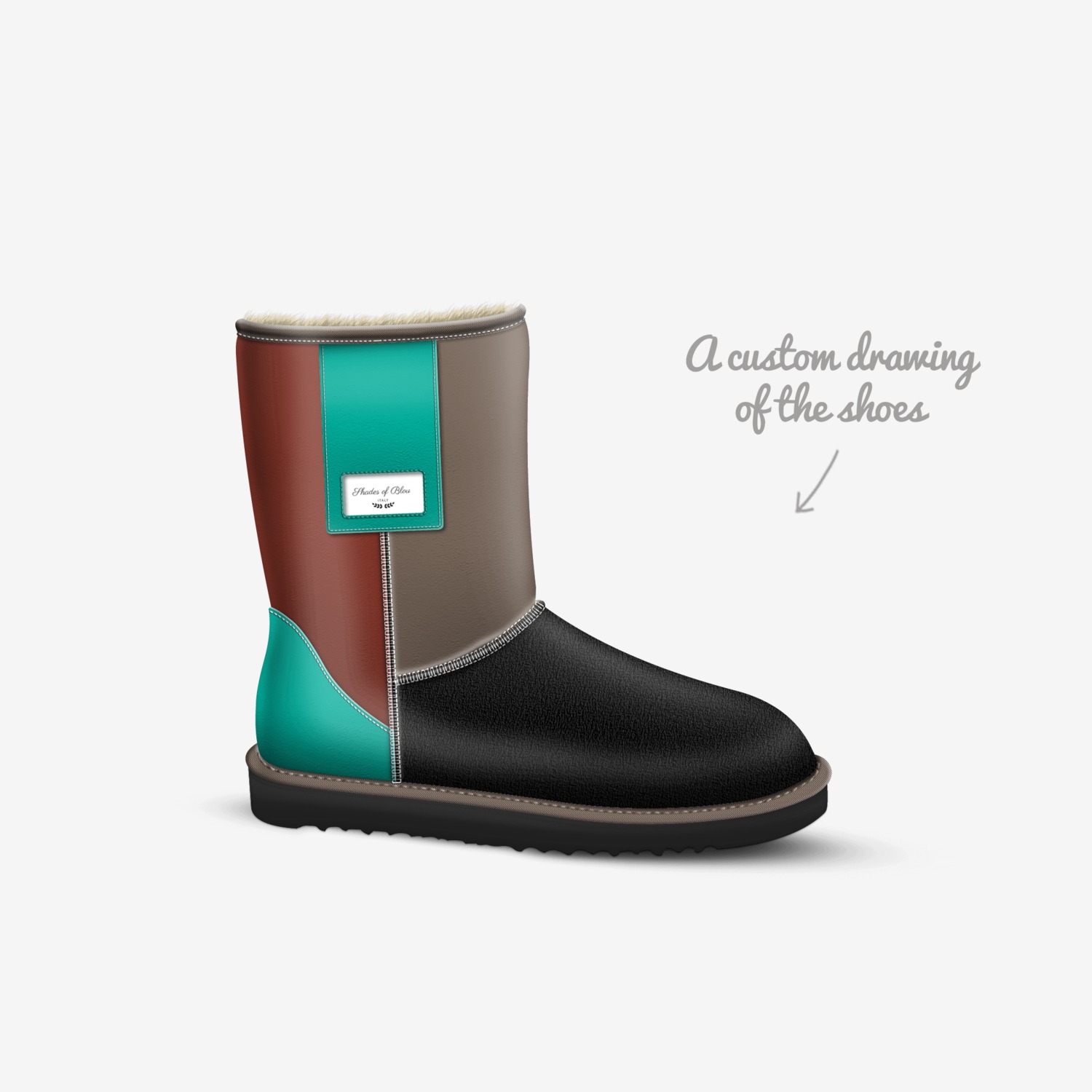 Shades of Blou  custom made in Italy shoes by Blou D.harrison | Sketch view