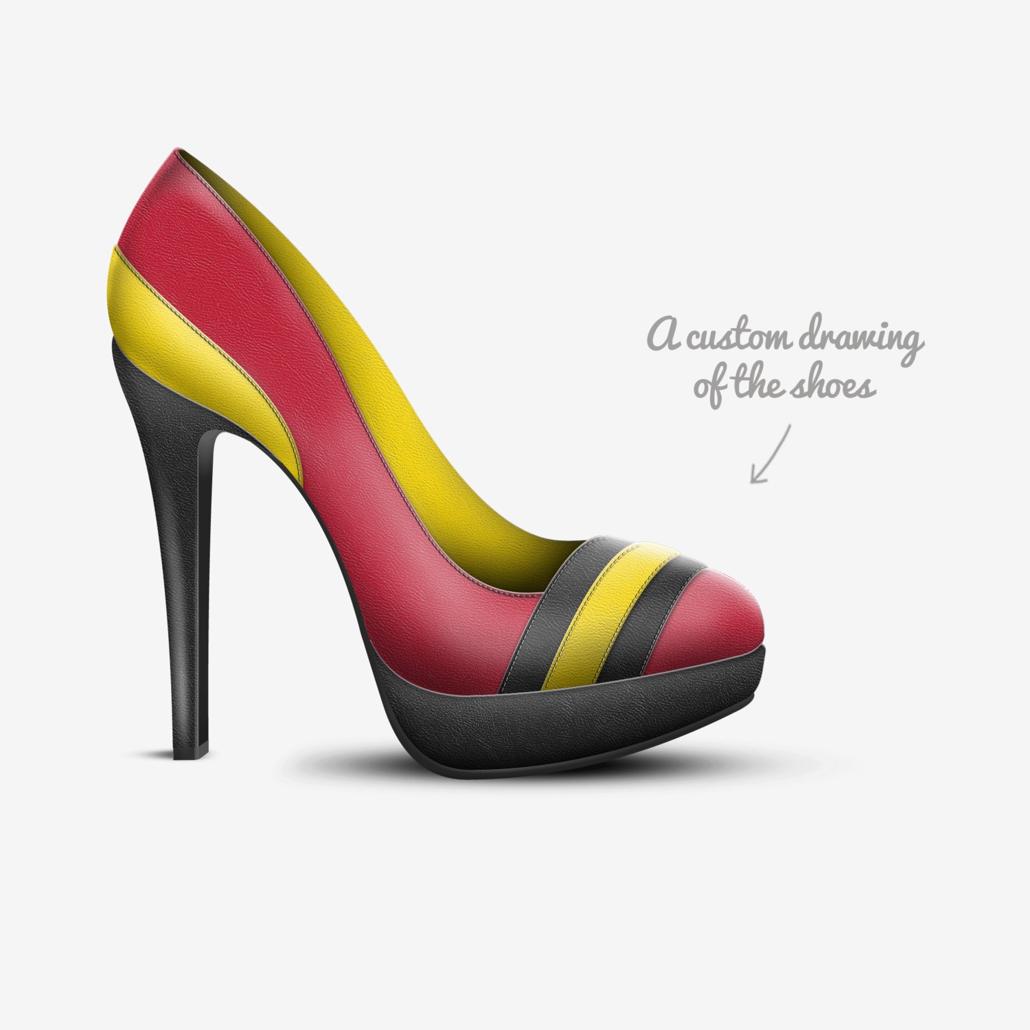 Bad Girl Shoes custom made in Italy shoes by Holley Coleman | Sketch view