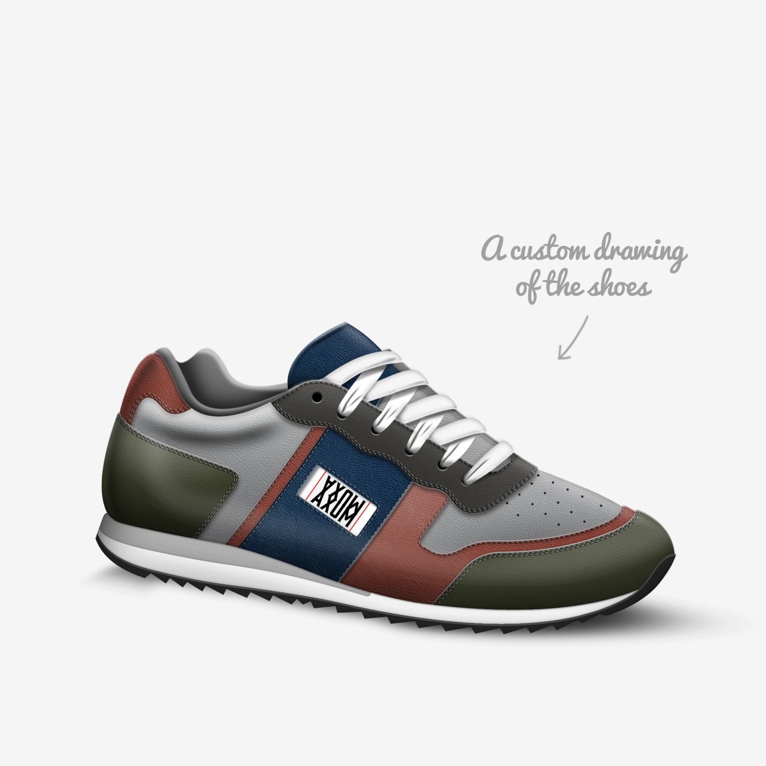 Axum custom made in Italy shoes by Jermaine Bennett | Sketch view