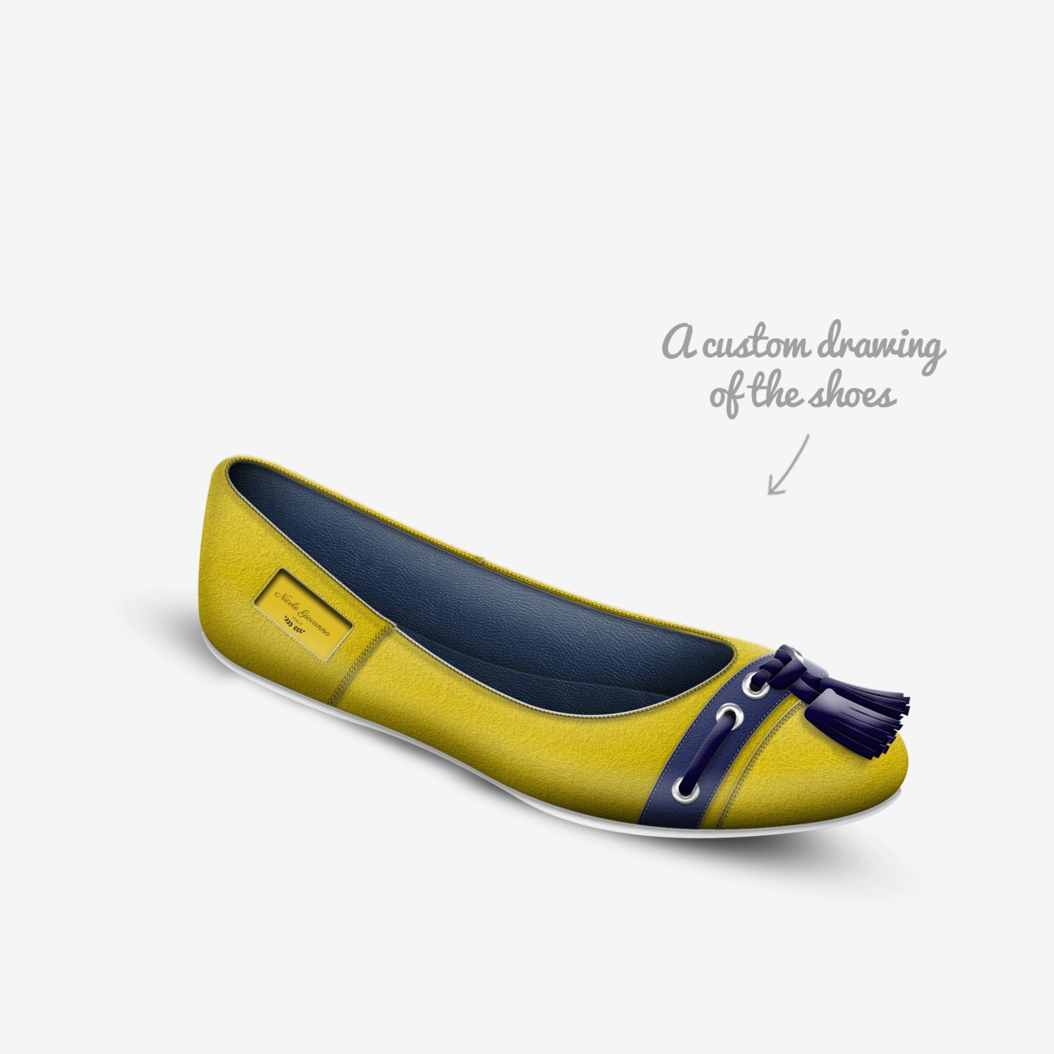 Nicole Giovanna custom made in Italy shoes by Latoya Martin | Sketch view