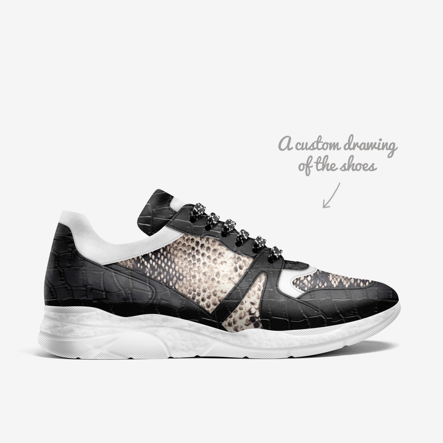 American Foreign custom made in Italy shoes by Terico L Thompson | Sketch view