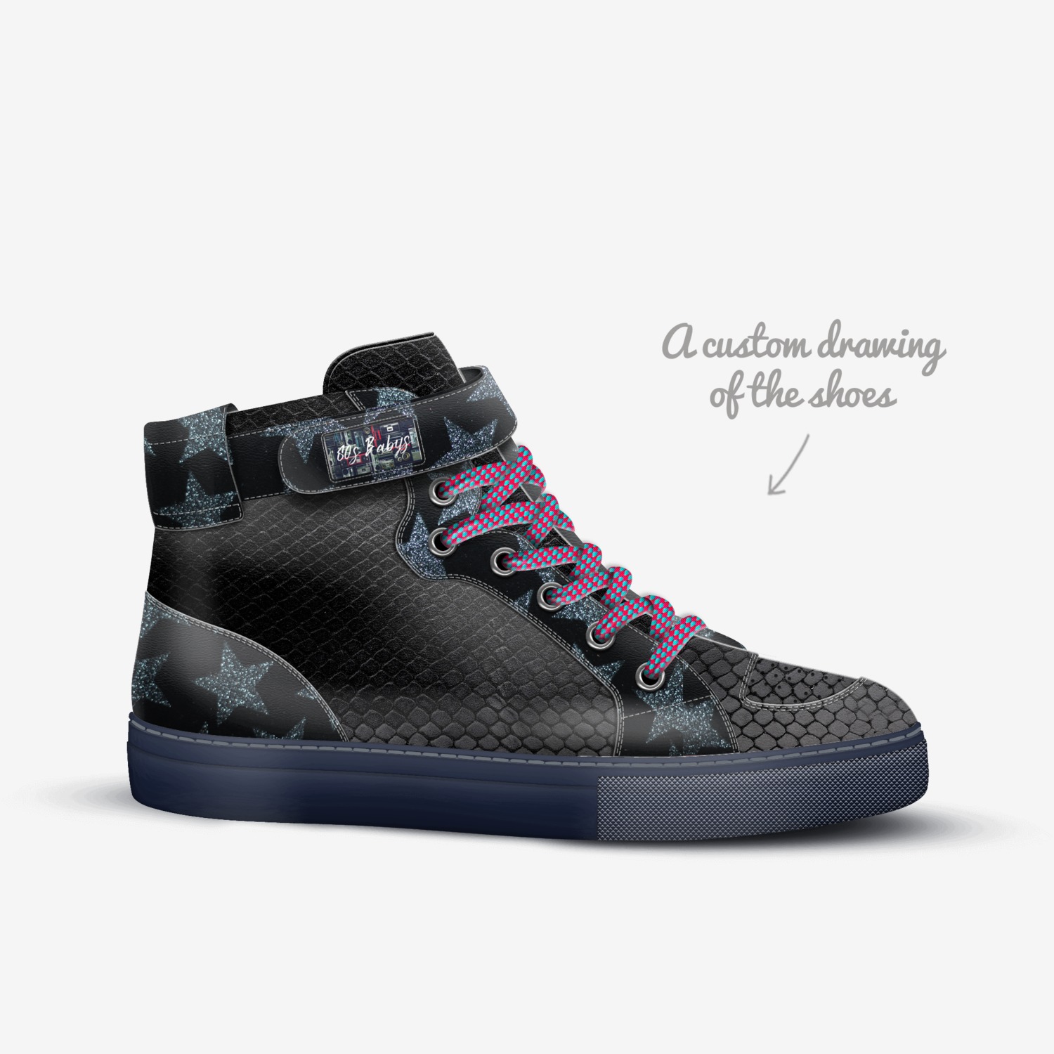 Millennials custom made in Italy shoes by Ms Jess Kash | Sketch view