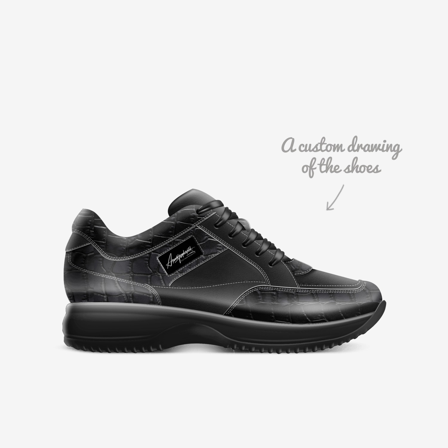 Arnoldjosephwelch custom made in Italy shoes by Arnold Joseph Welch | Sketch view