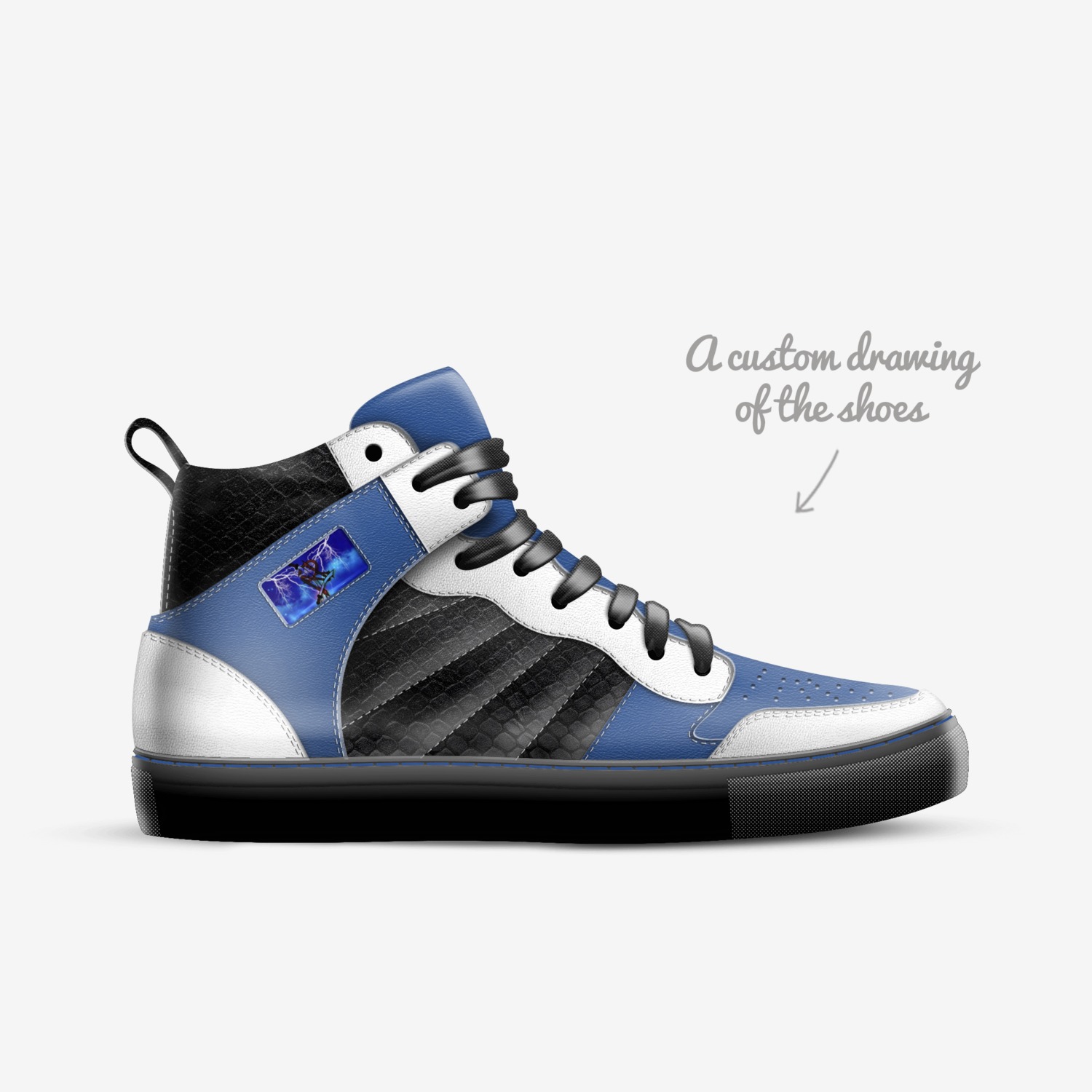 Night Rider`z  custom made in Italy shoes by Everett Dixon | Sketch view