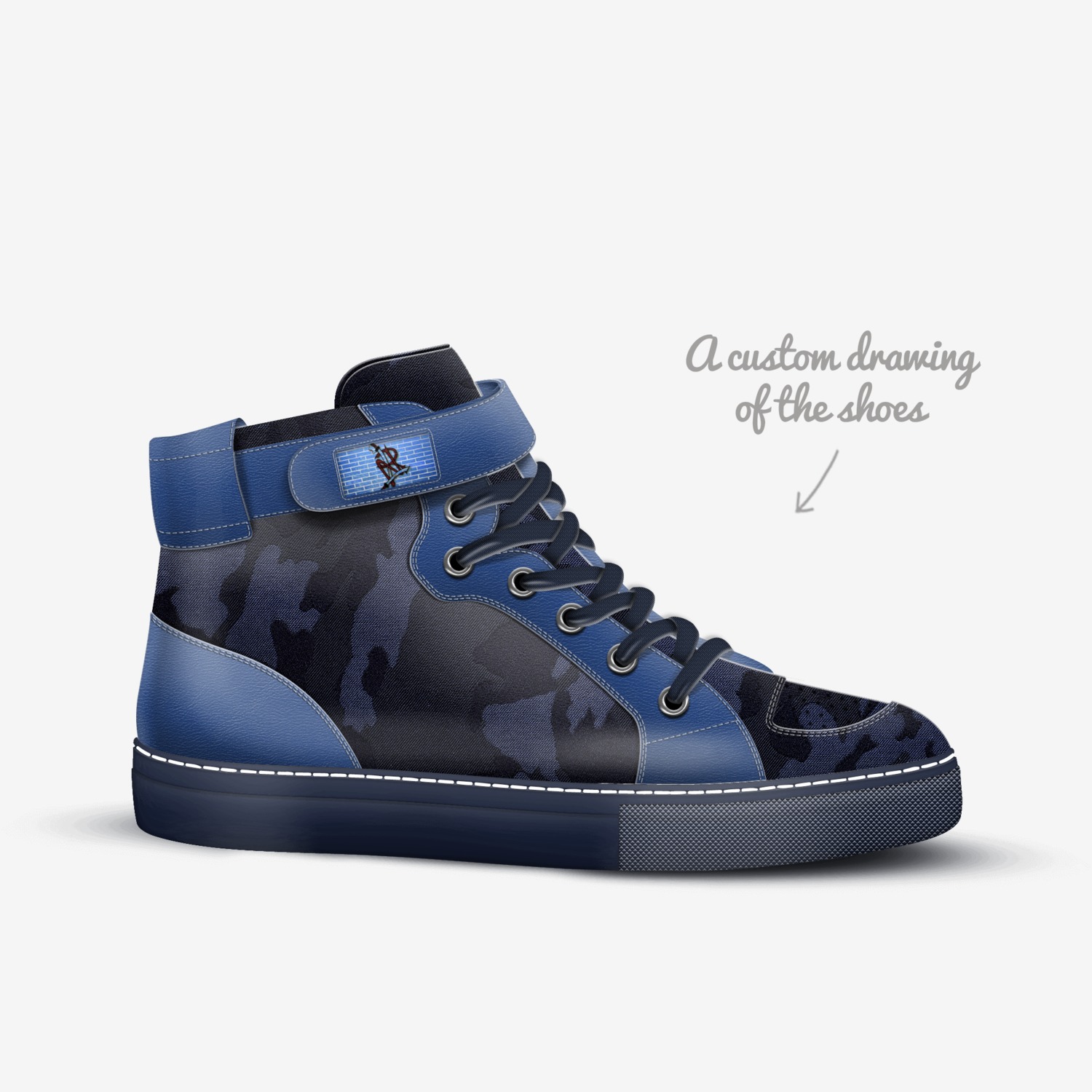 Night Rider`z custom made in Italy shoes by Everett Dixon | Sketch view