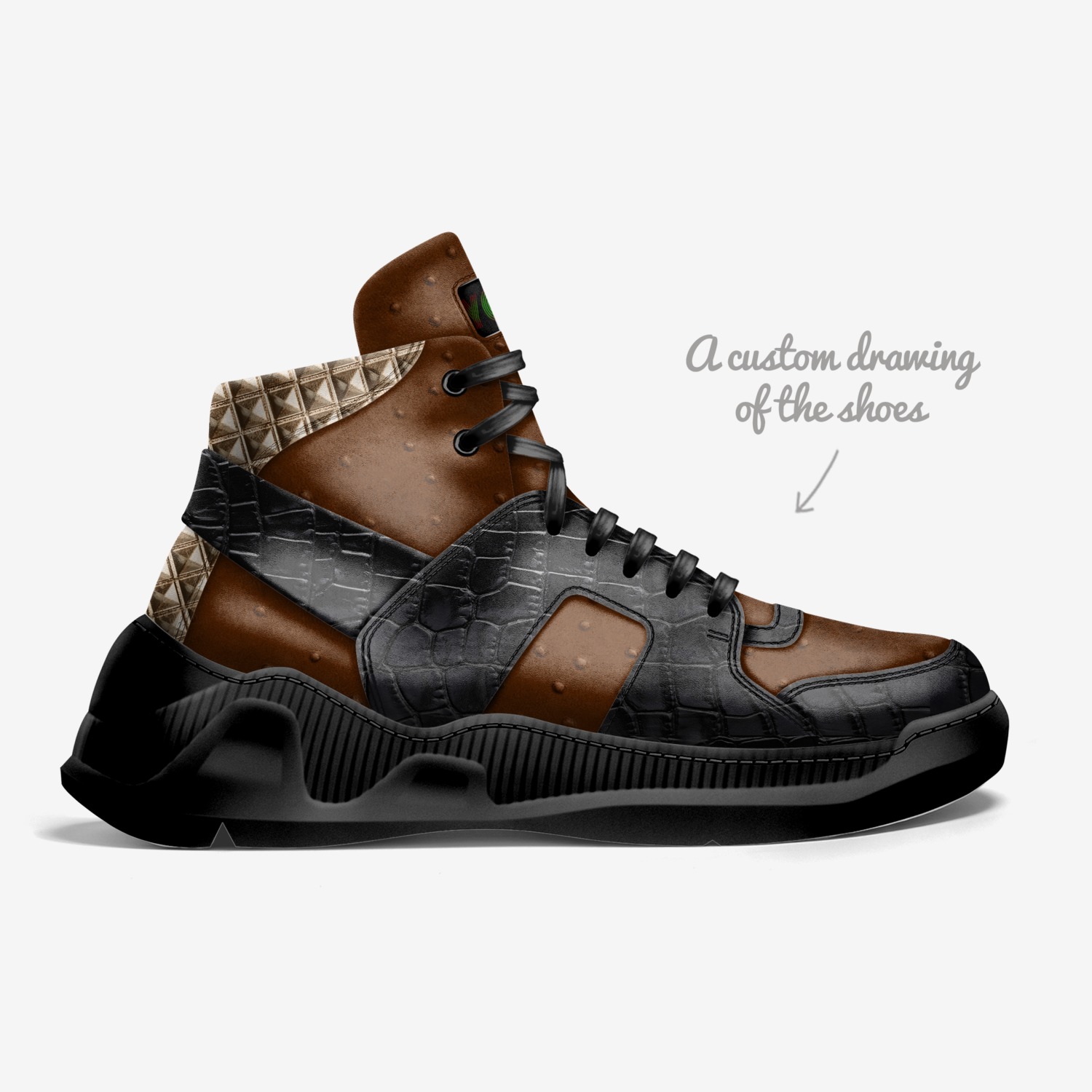 YOOM custom made in Italy shoes by Million Watiyo | Sketch view