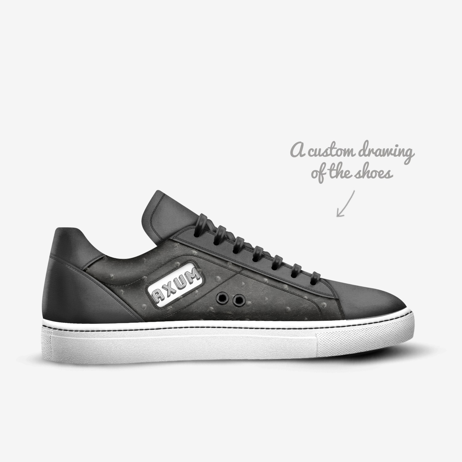 AXUM AVE custom made in Italy shoes by Jermaine Bennett | Sketch view