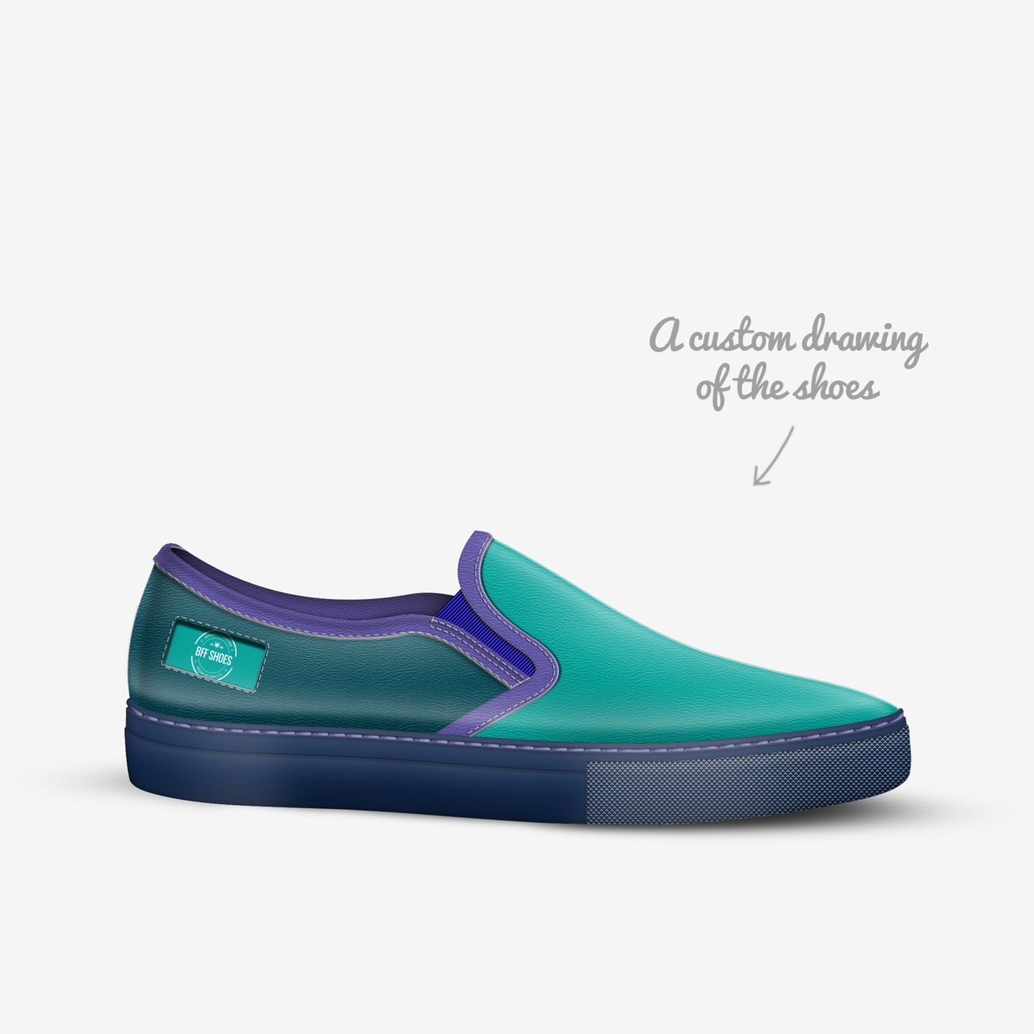BFF Shoes custom made in Italy shoes by Taviah Miss | Sketch view