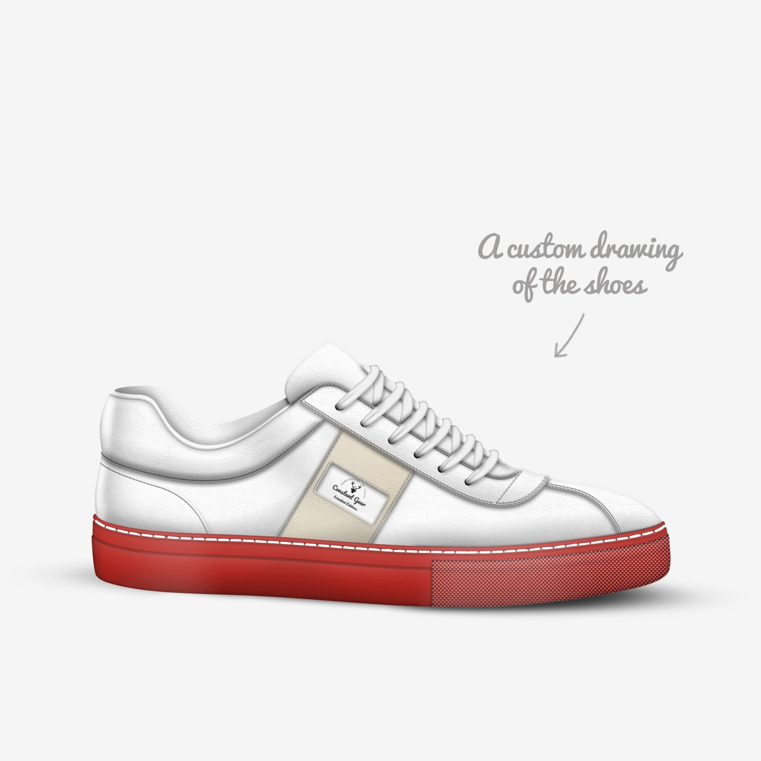Constant Gear  custom made in Italy shoes by Raymond Constant | Sketch view