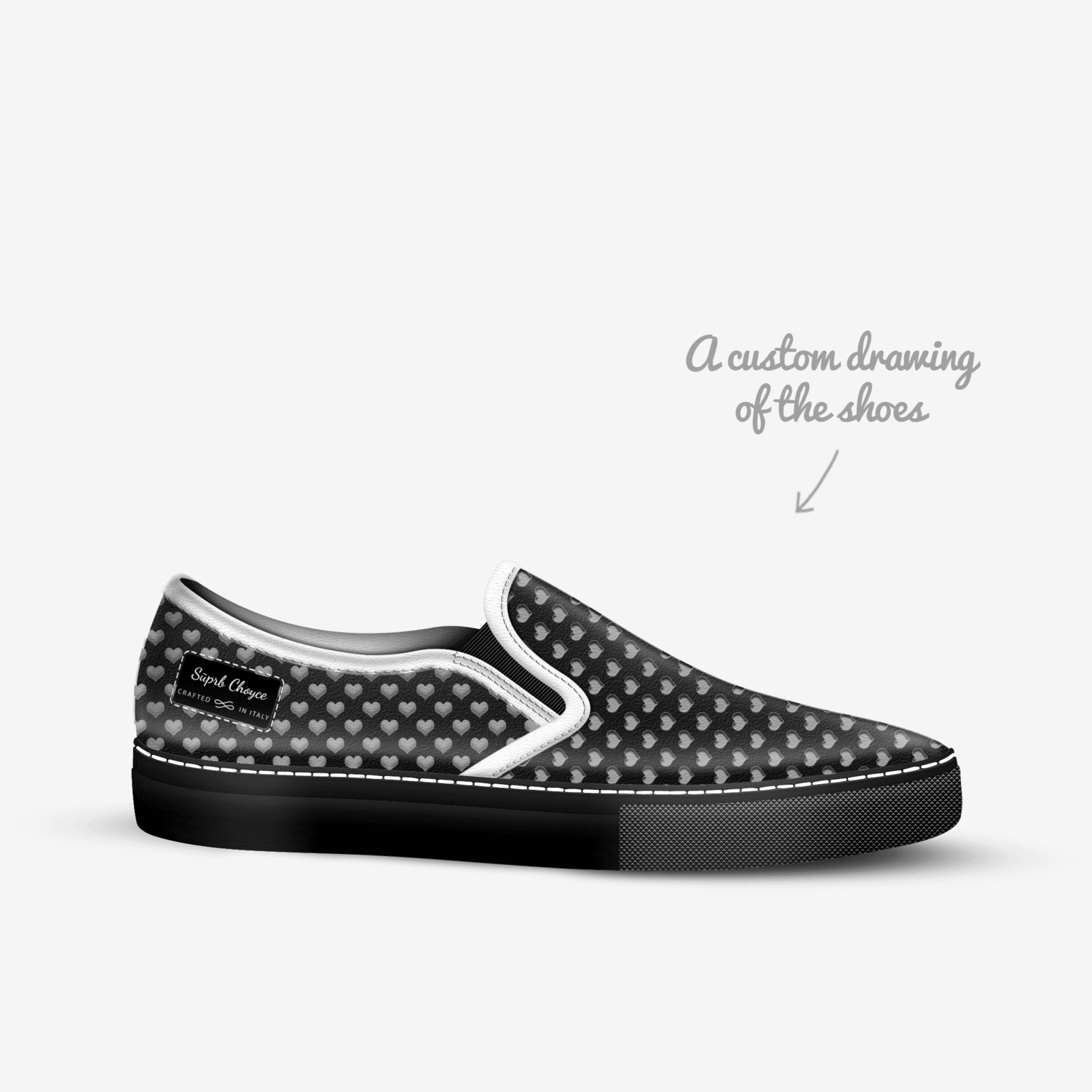Sūprb Choyce  custom made in Italy shoes by Omari Choyce | Sketch view