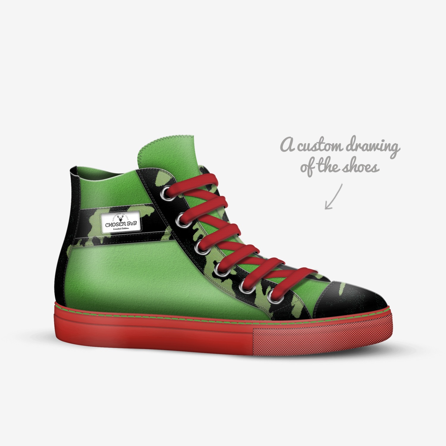 CHOSEN B2B custom made in Italy shoes by Brent Bristol | Sketch view